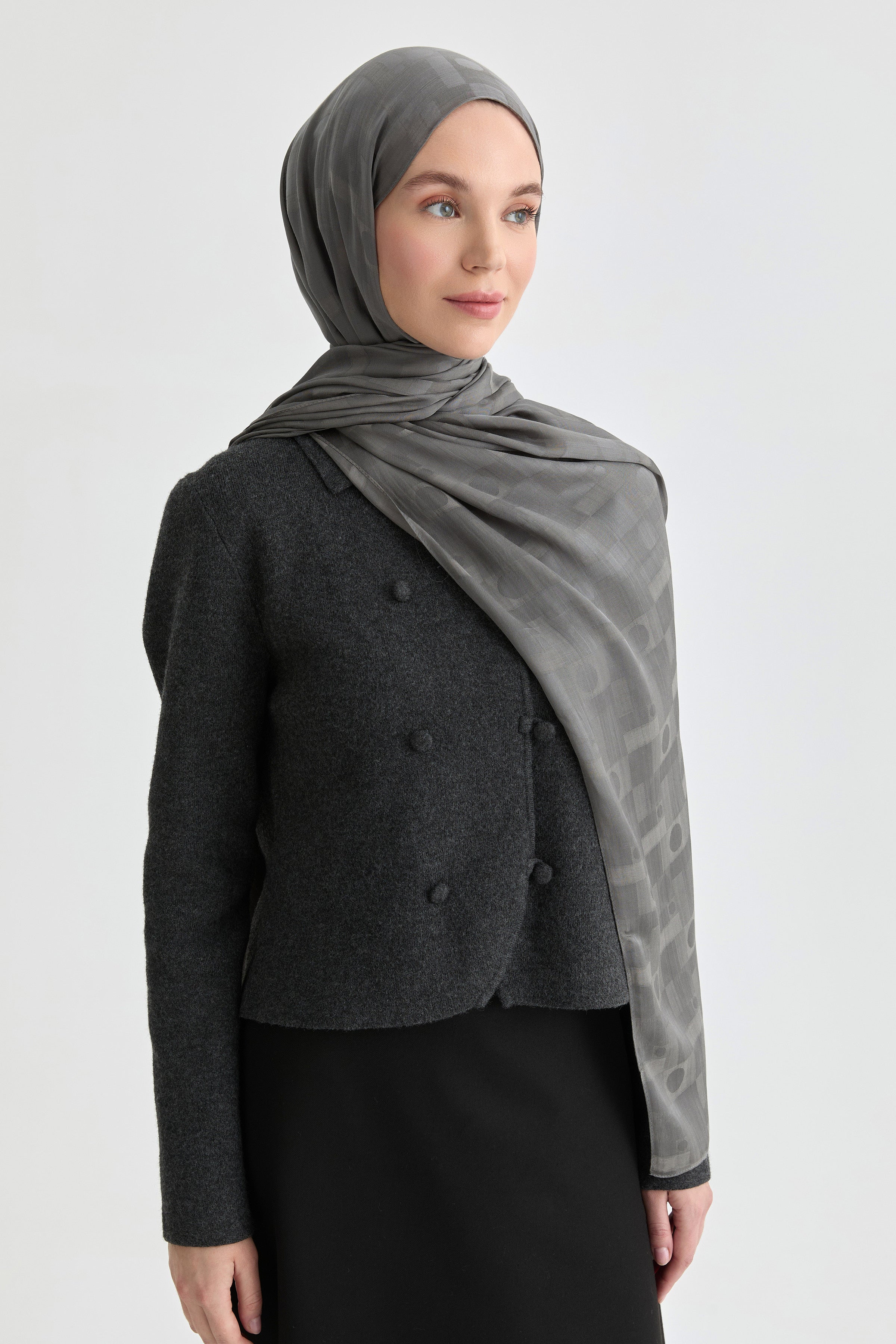 Miray Jakar Natural Şal - Füme TUGBA