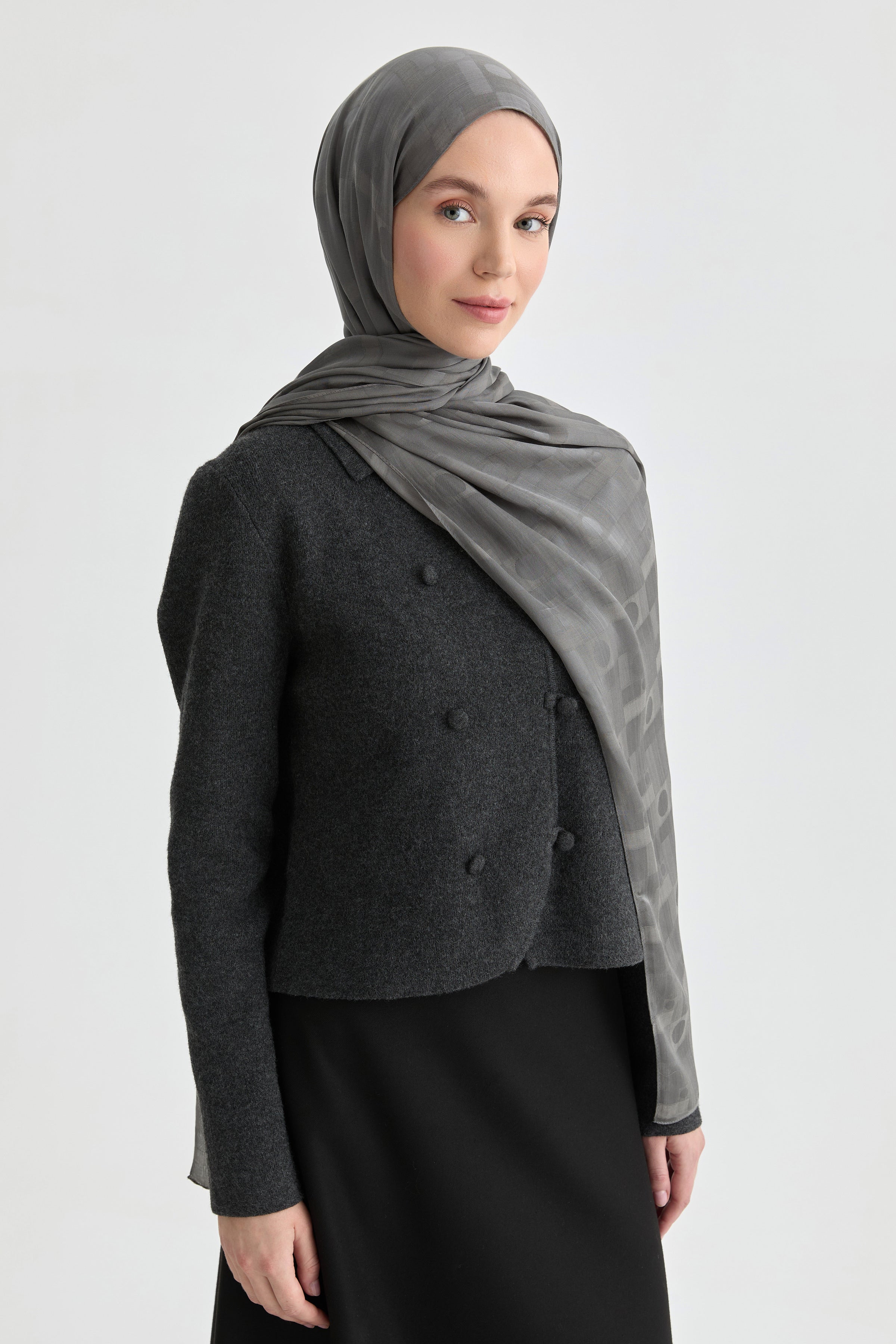 Miray Jakar Natural Şal - Füme TUGBA