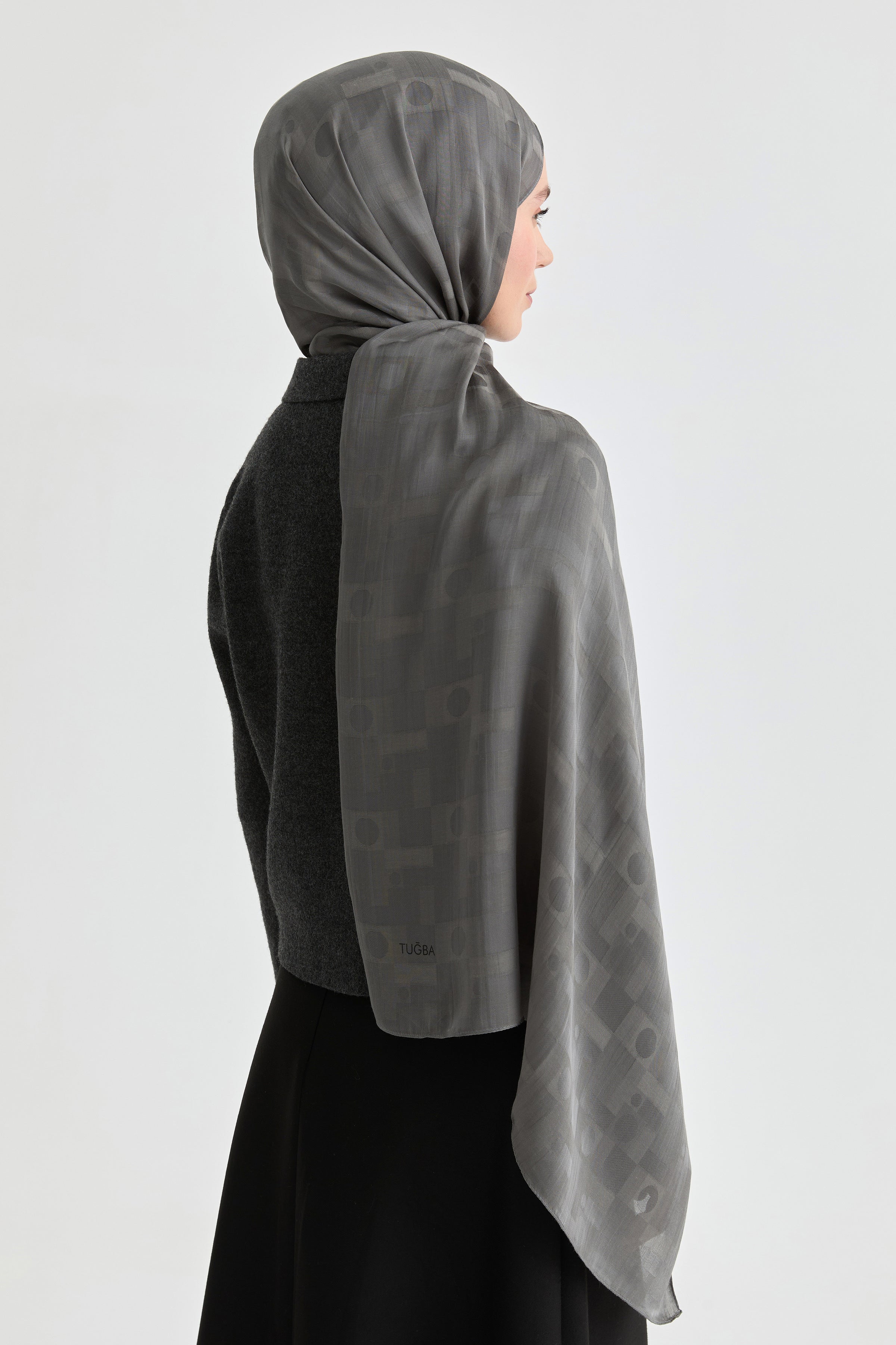 Miray Jakar Natural Şal - Füme TUGBA