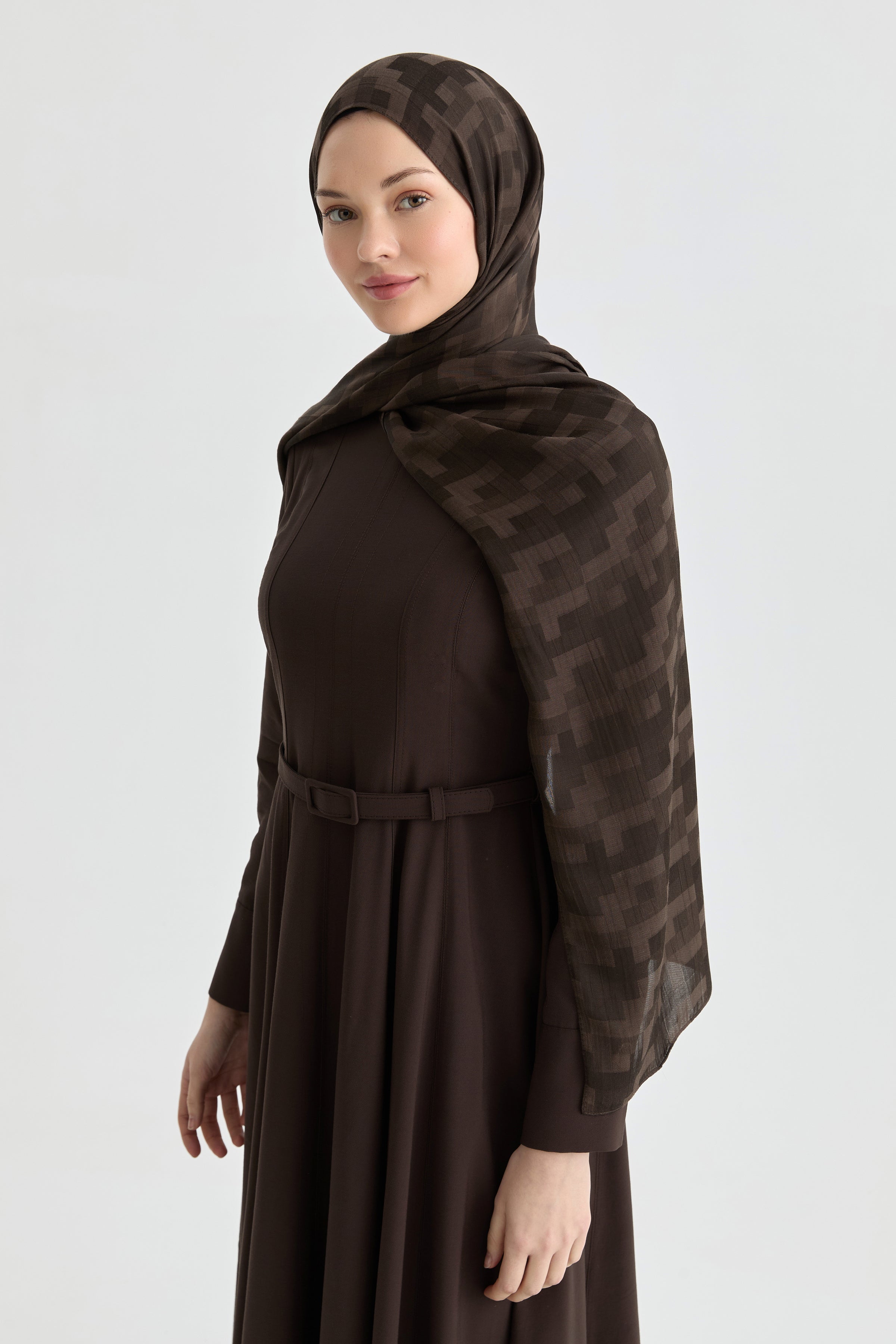 Serra Jakar Natural Şal - Acı Kahve TUGBA