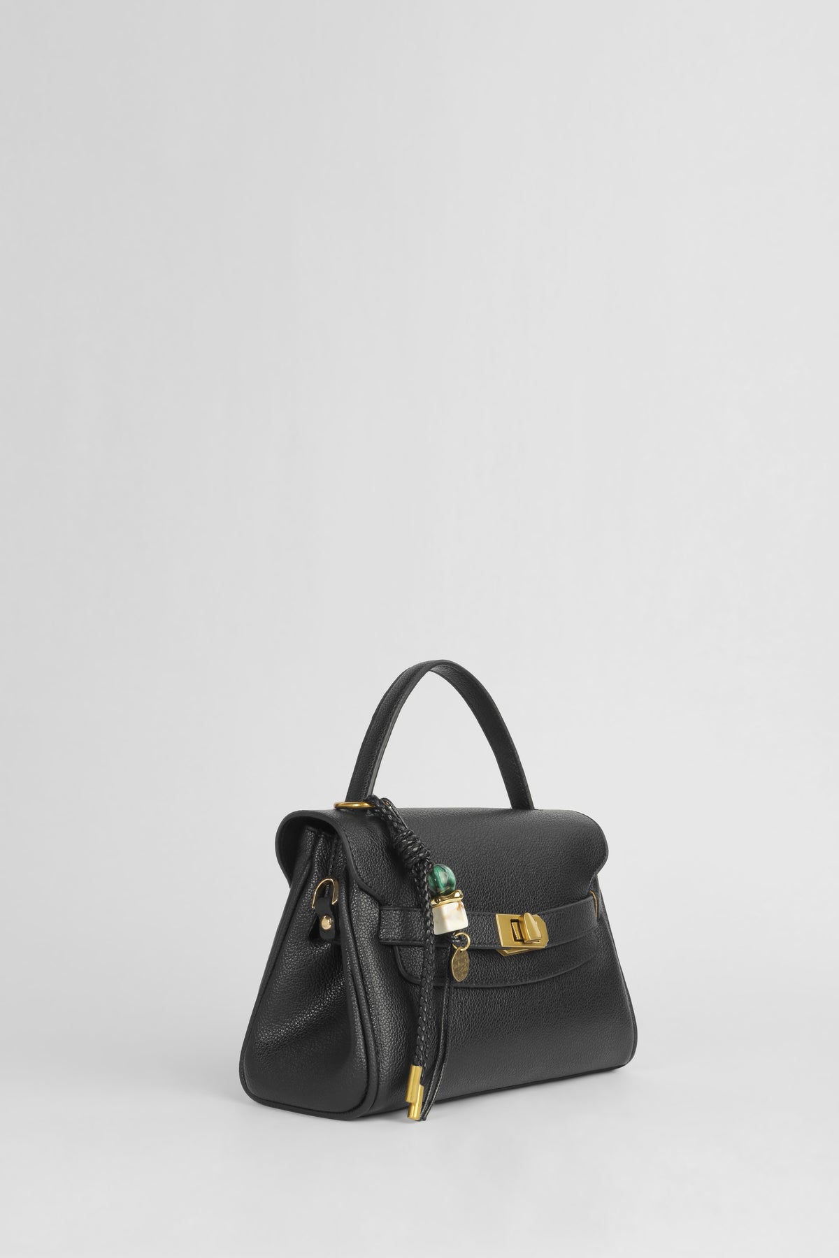 Charmed Flap Handbag - Black