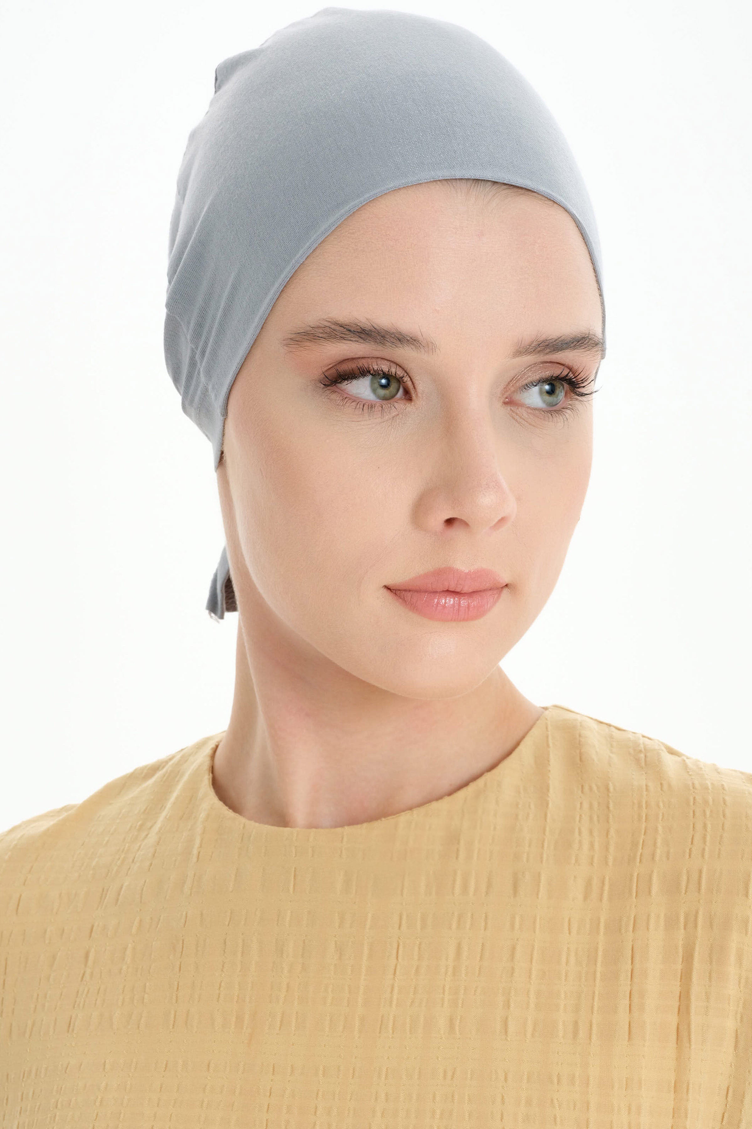 Düz Pamuk Bone - Gri TUGBA