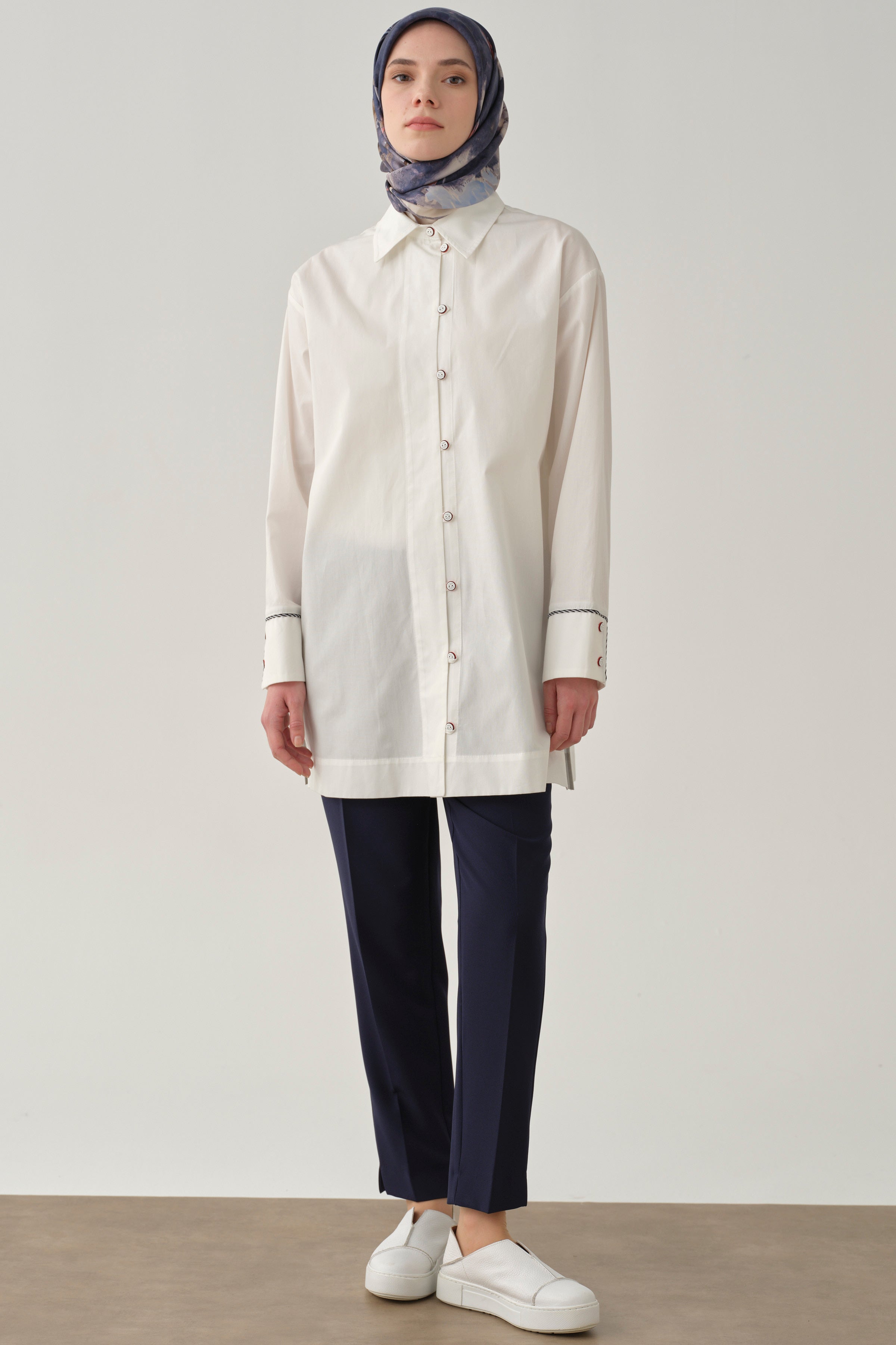 Yüksek Bel Basic Pantolon - Lacivert TUGBA