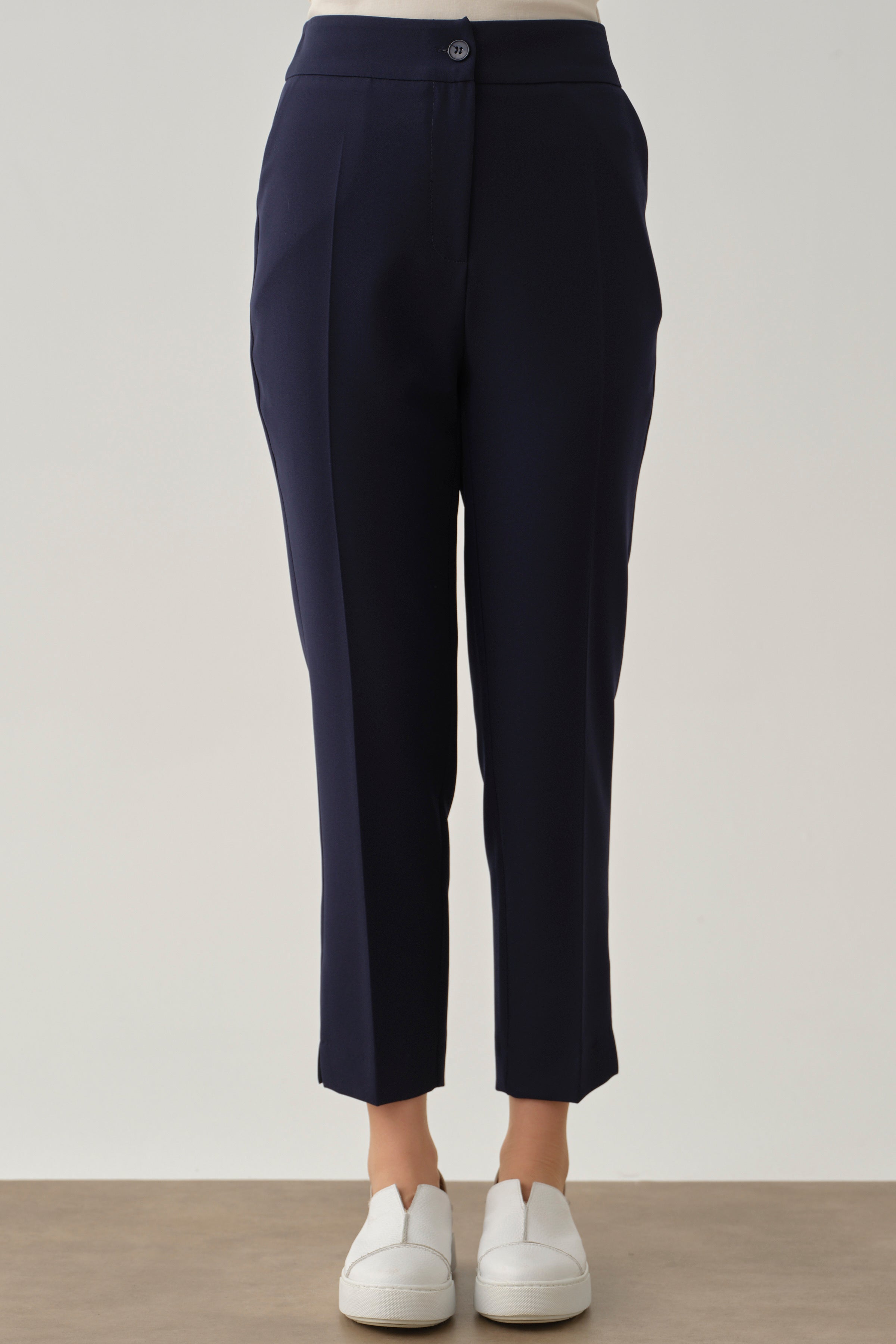 Yüksek Bel Basic Pantolon - Lacivert TUGBA