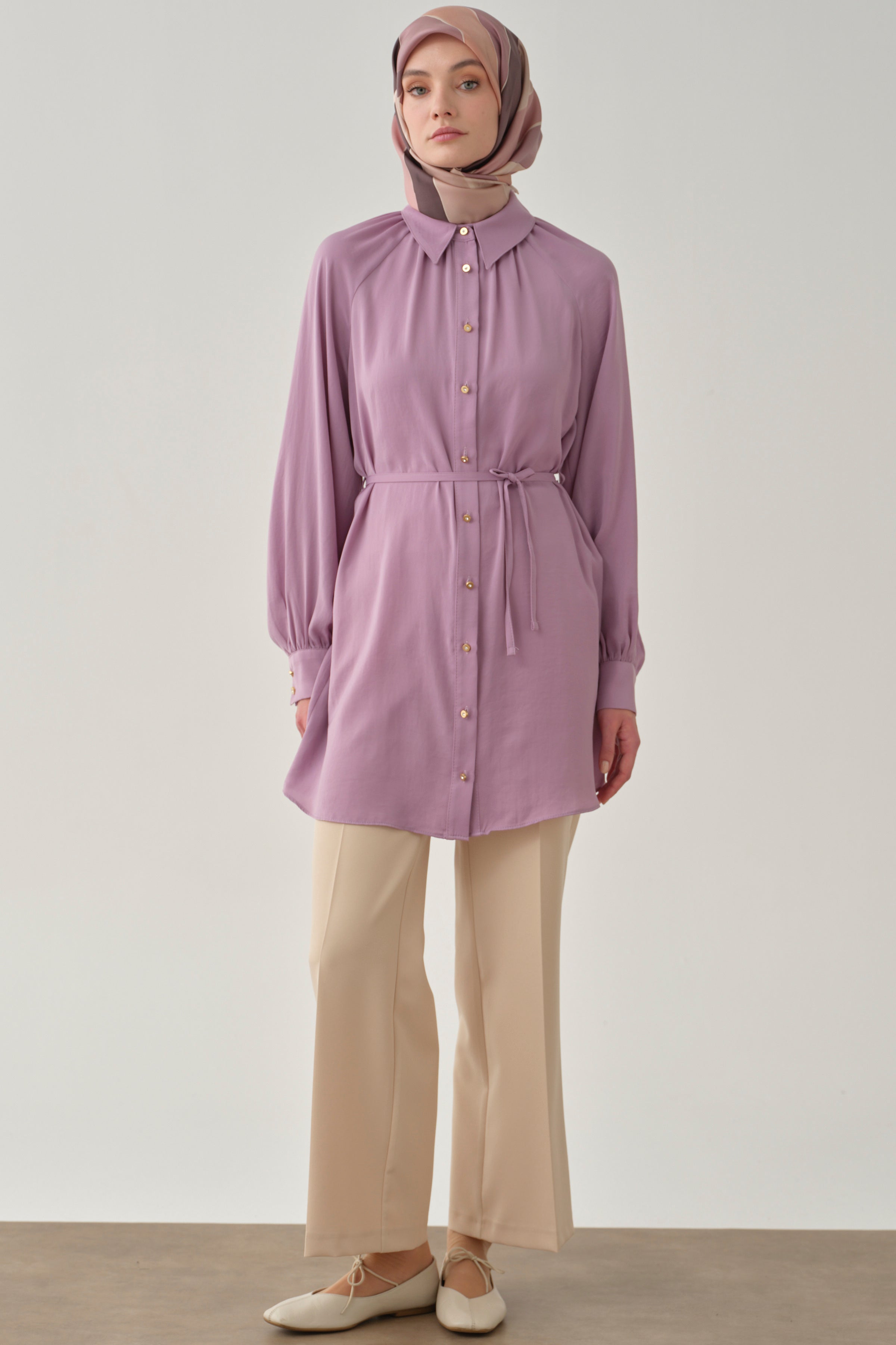 Beli Lastikli Culotte Pantolon - Bej TUGBA