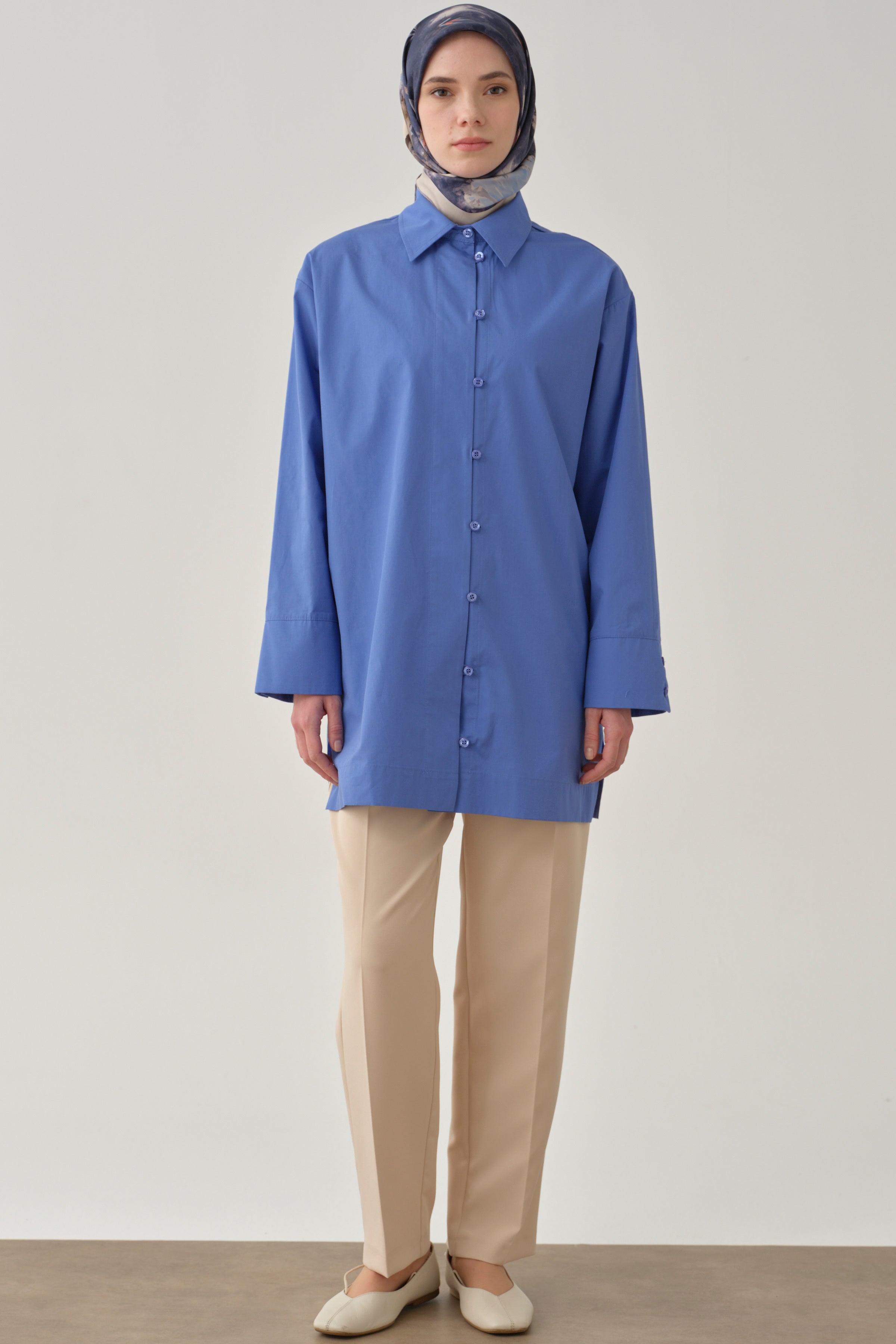 Tek Pile Basic Pantolon - Bej TUGBA