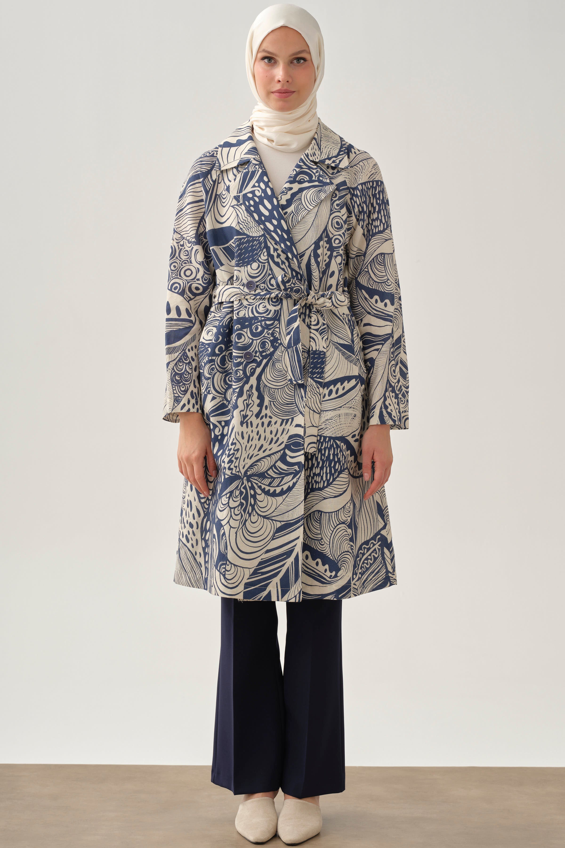 İspanyol Paça Basic Pantolon - Lacivert TUGBA