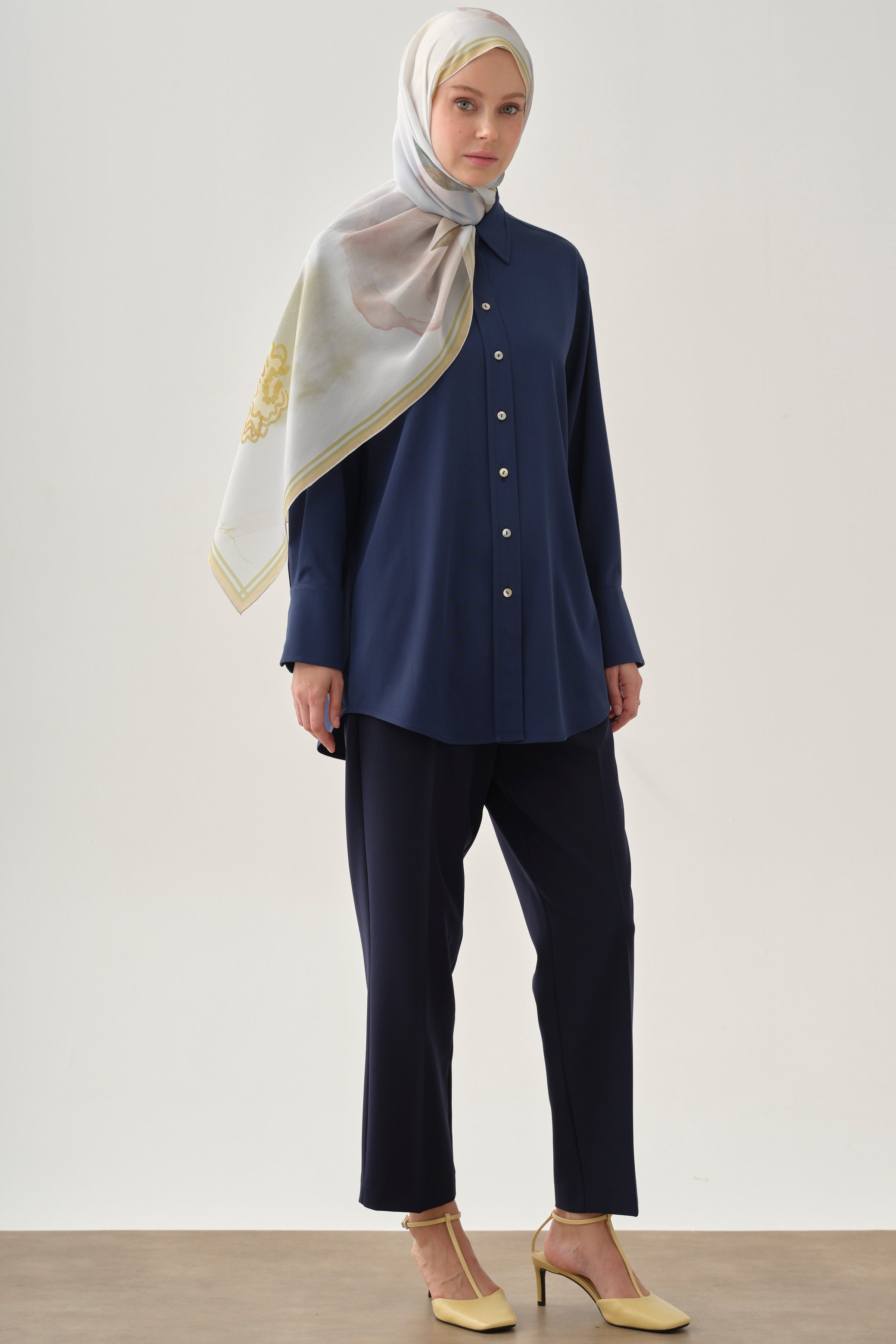 Tek Pile Basic Pantolon - Lacivert TUGBA