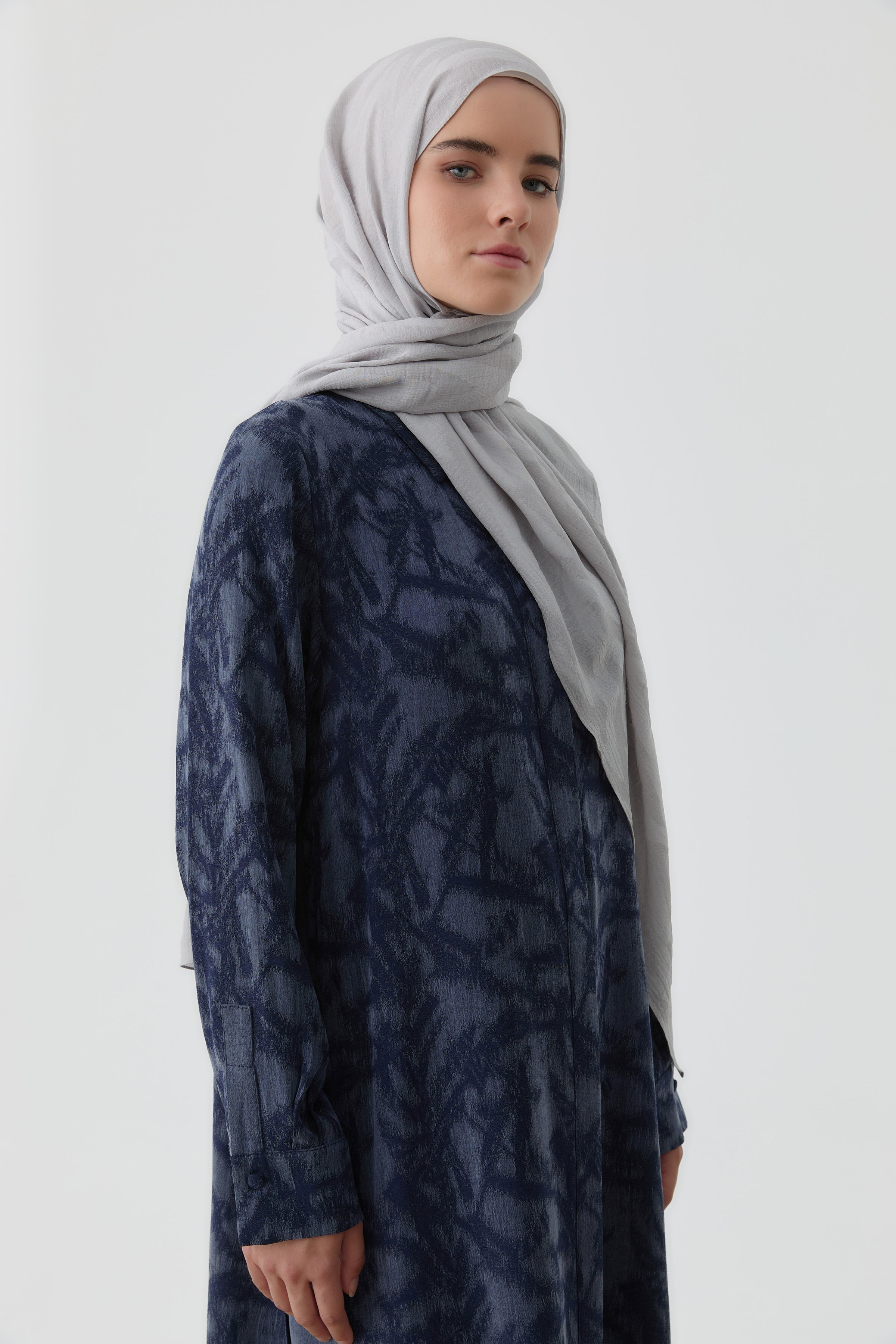 Kombinli Yanları Aller Detaylı Tunik - İndigo TUGBA