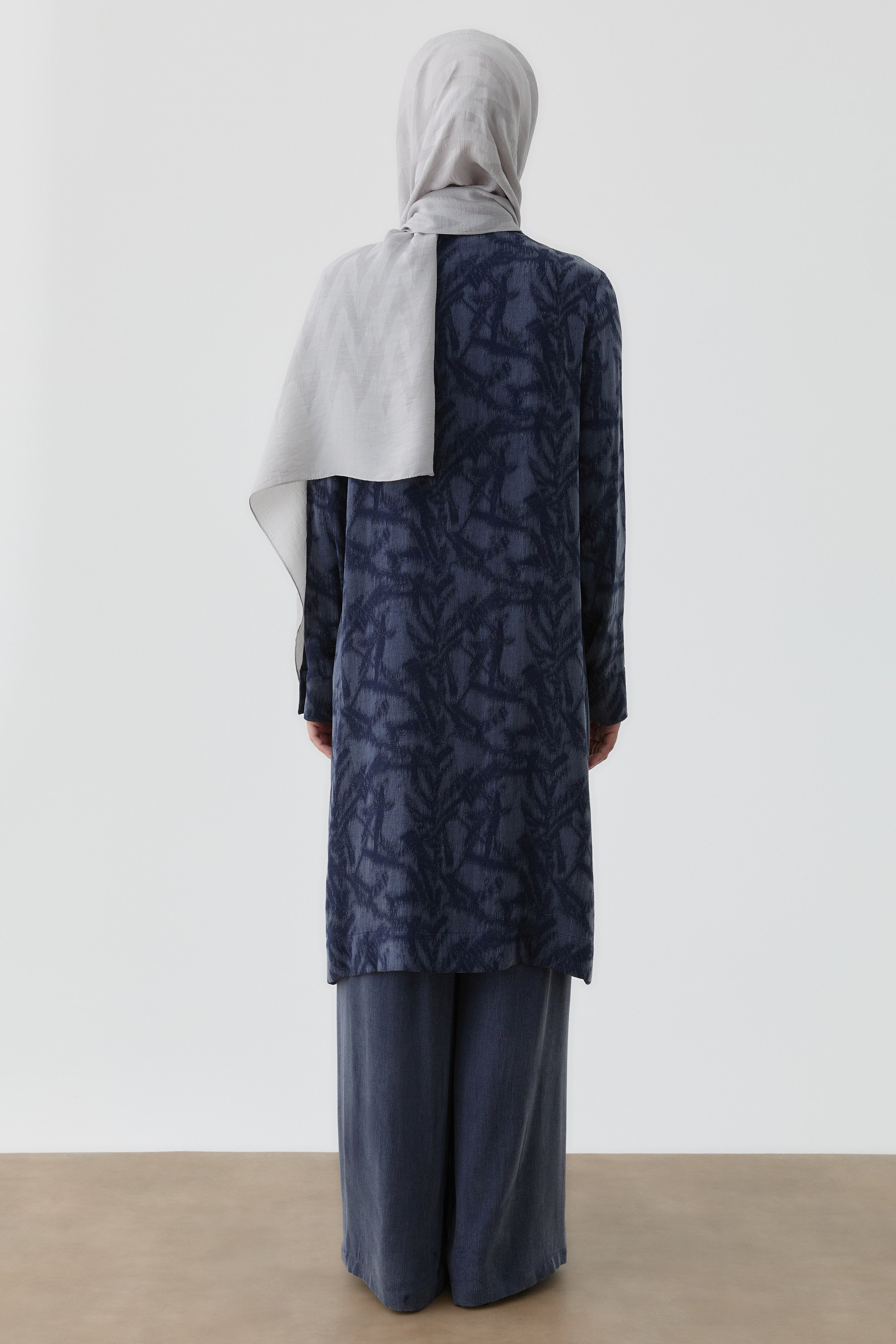 Kombinli Yanları Aller Detaylı Tunik - İndigo TUGBA