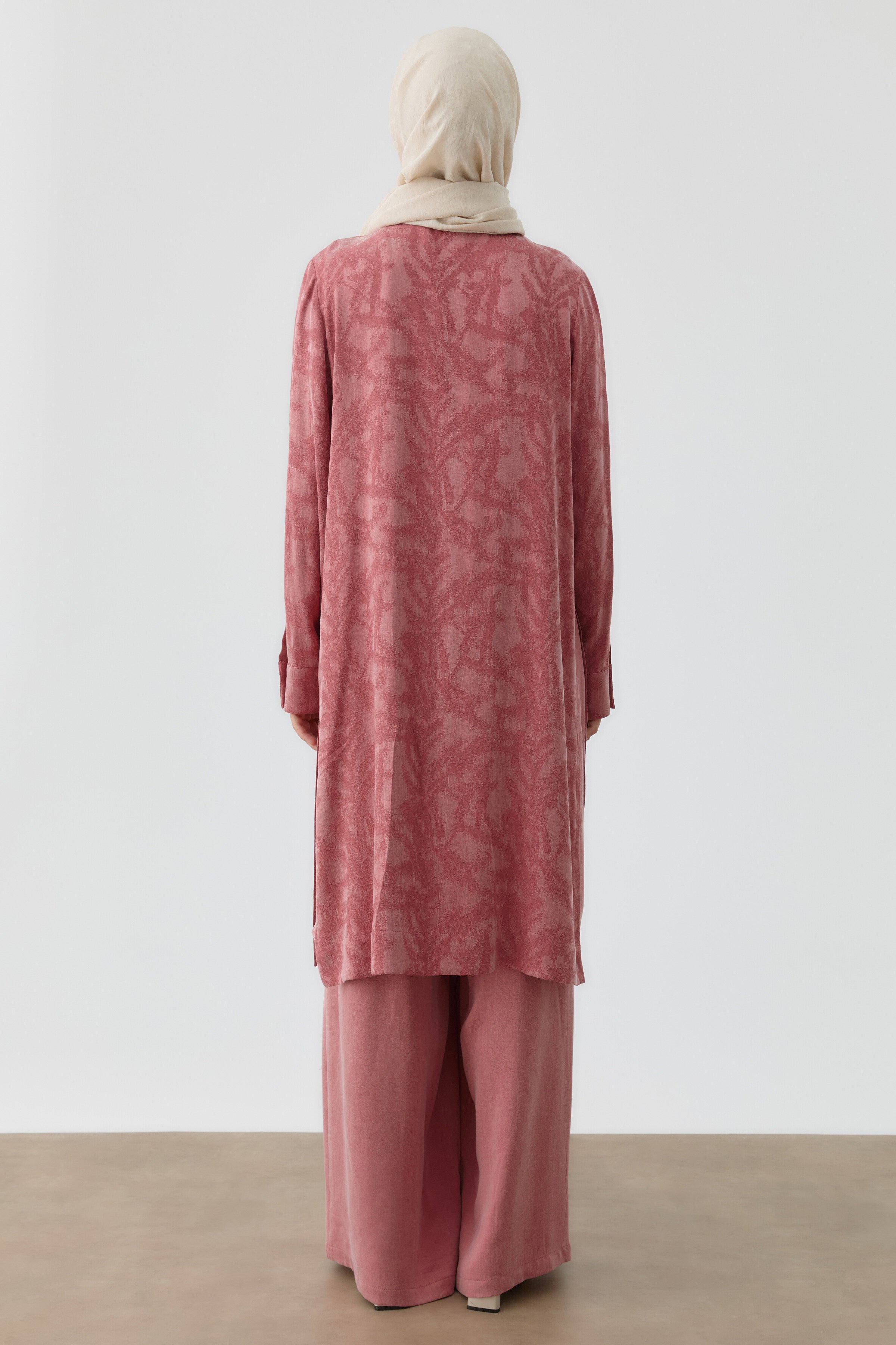 Kombinli Yanları Aller Detaylı Tunik - Gül Kurusu TUGBA