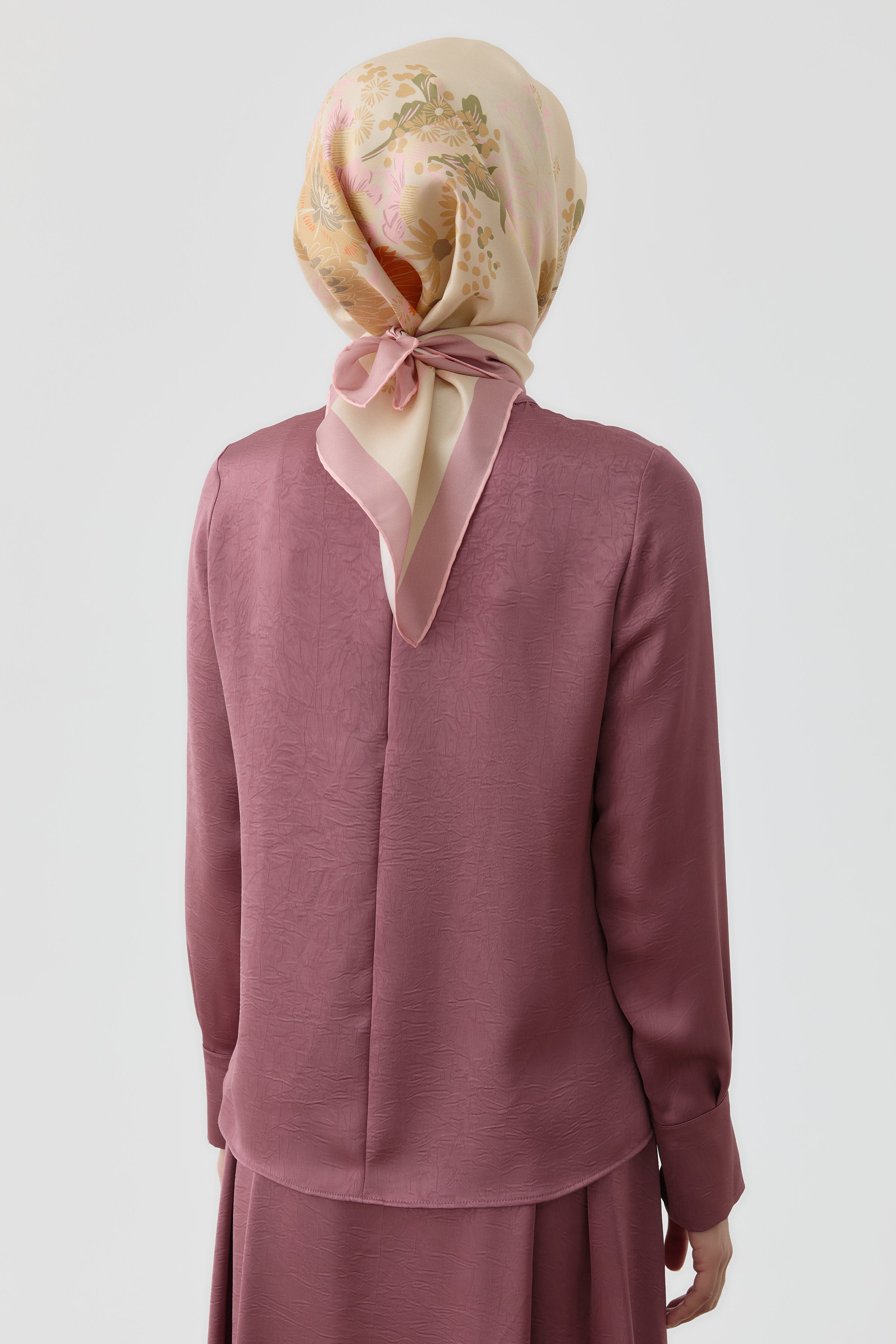 Ters Manşetli Bluz - Marsala TUGBA