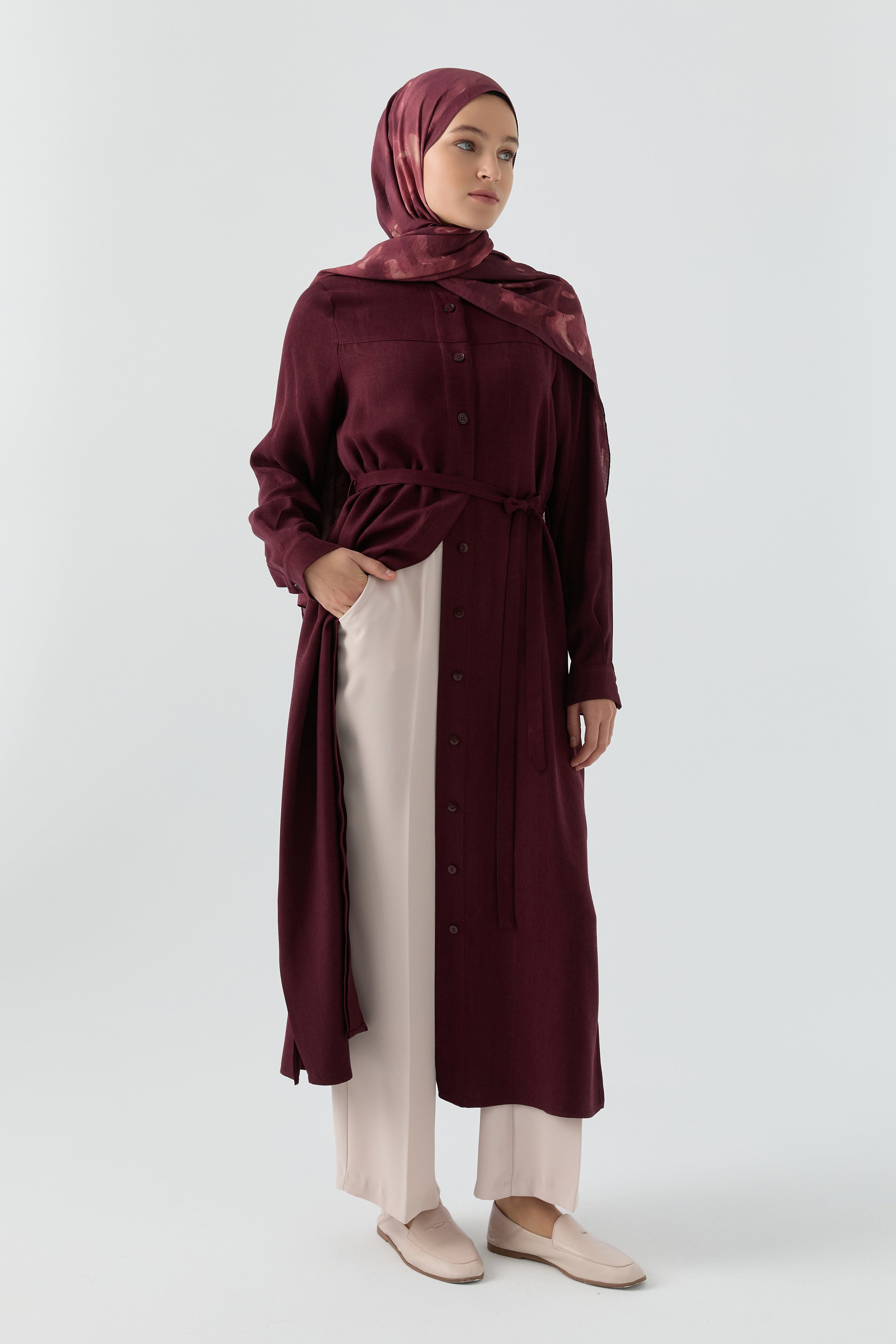 Beli Lastikli Culotte Pantolon - Bej TUGBA