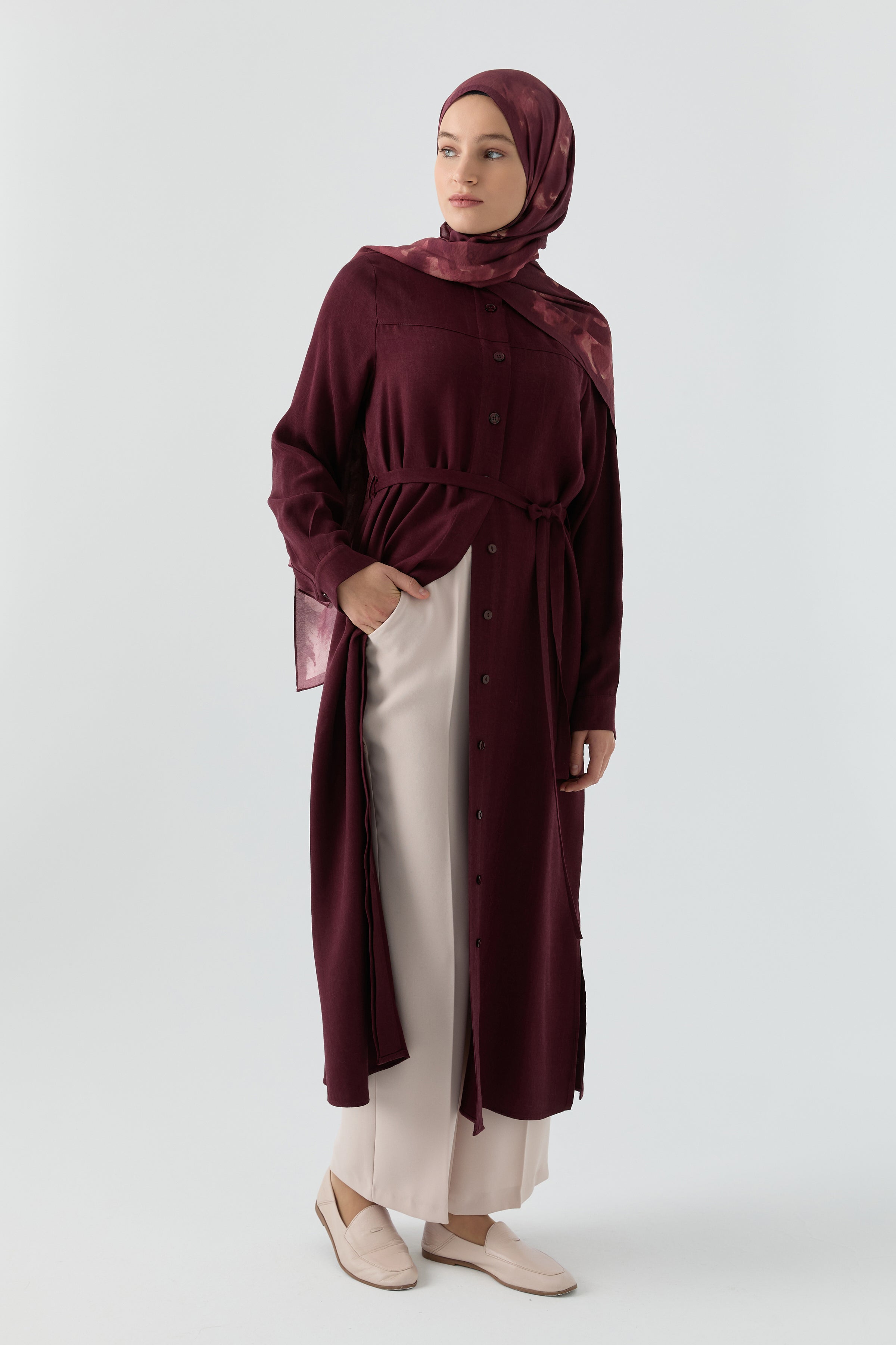 Beli Lastikli Culotte Pantolon - Bej TUGBA