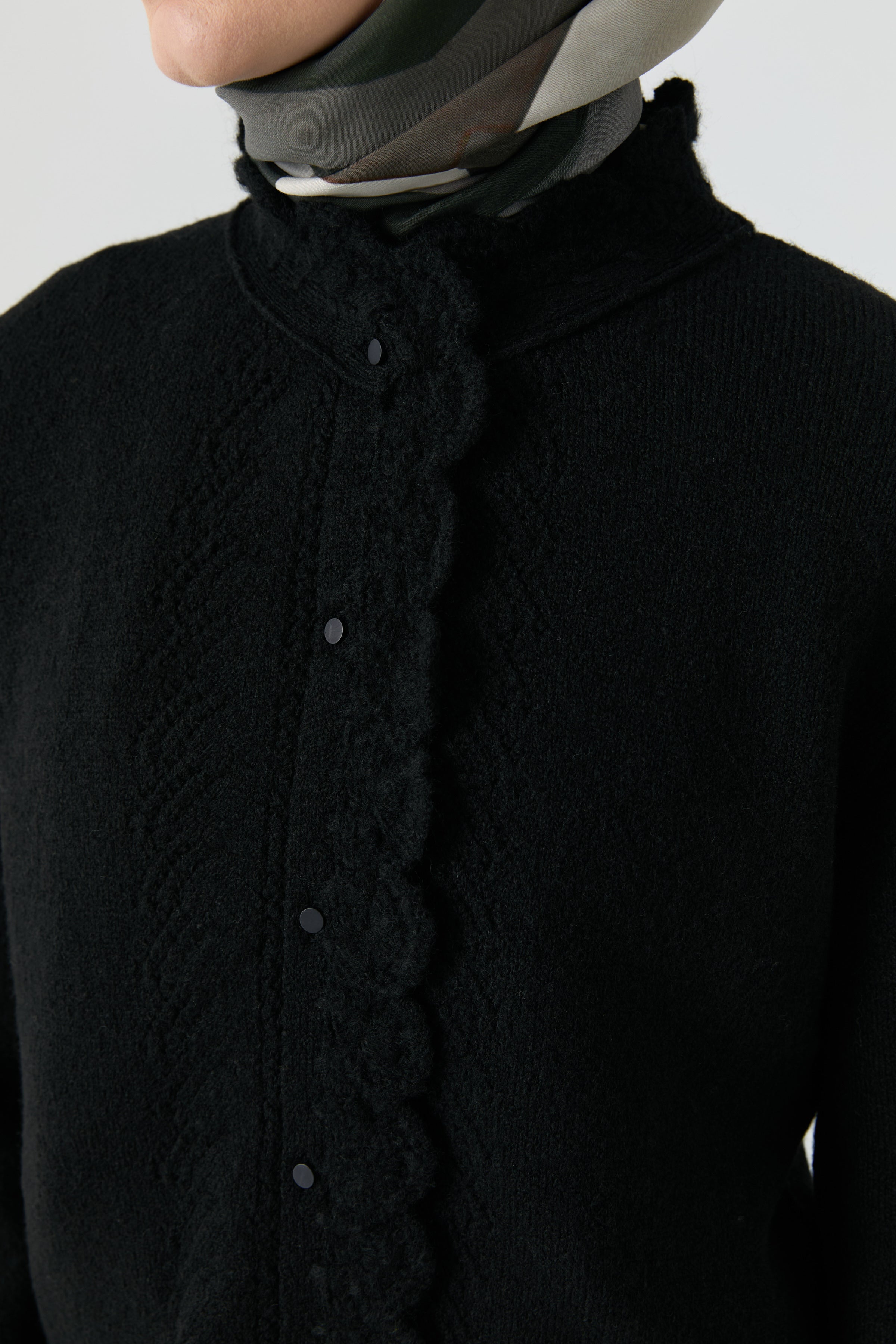 Tığ İşi Triko - Siyah TUGBA