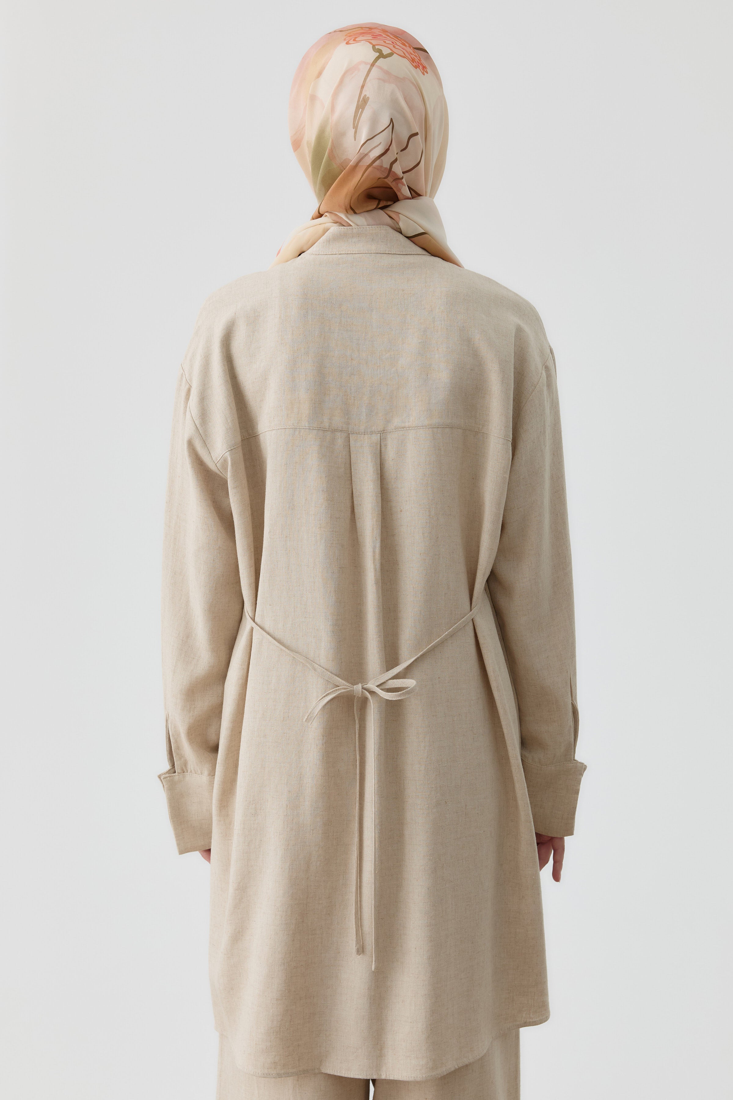 Bel Bağcıklı Tunik - Bej TUGBA