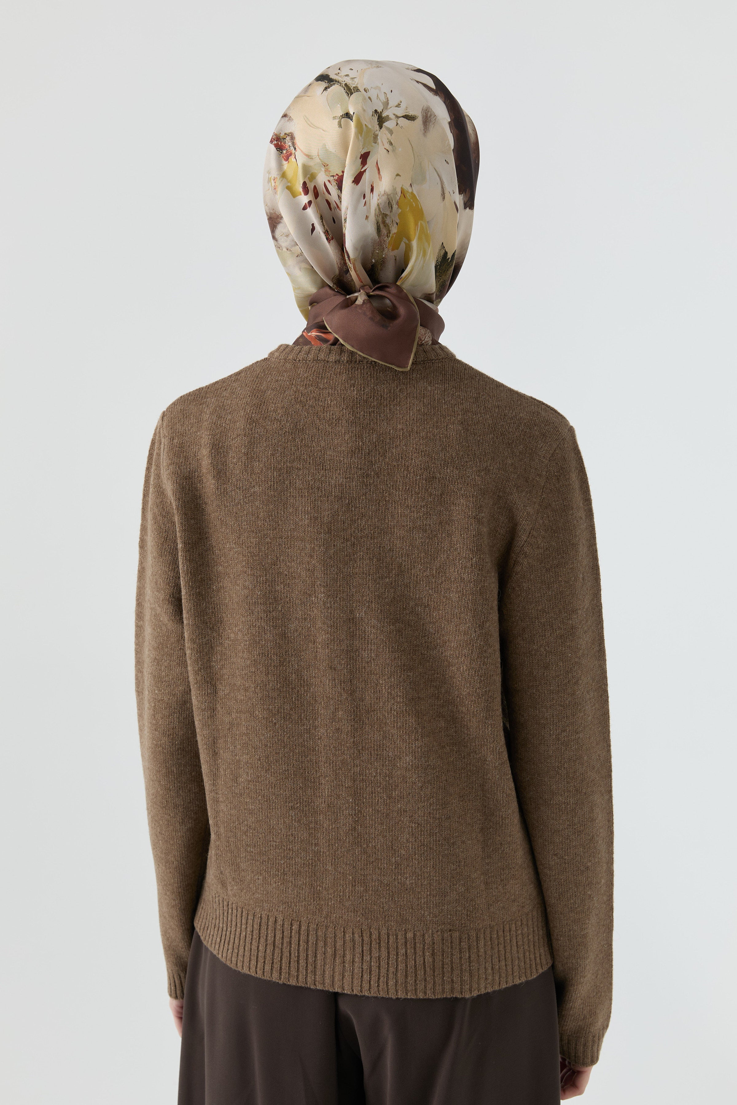 Bisiklet Yaka Hırka - Vizon TUGBA