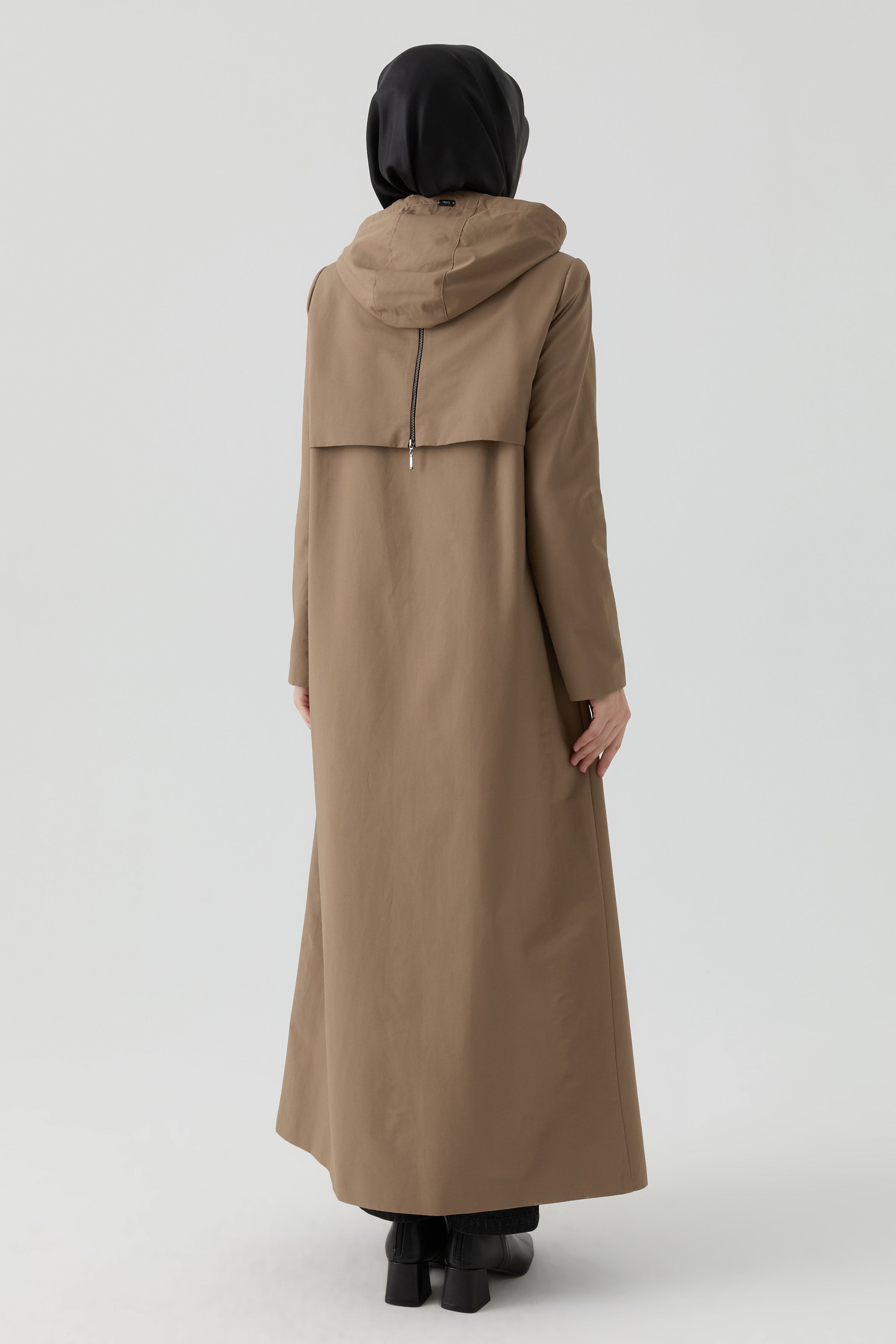 Fermuarlı Pardesü - Vizon TUGBA