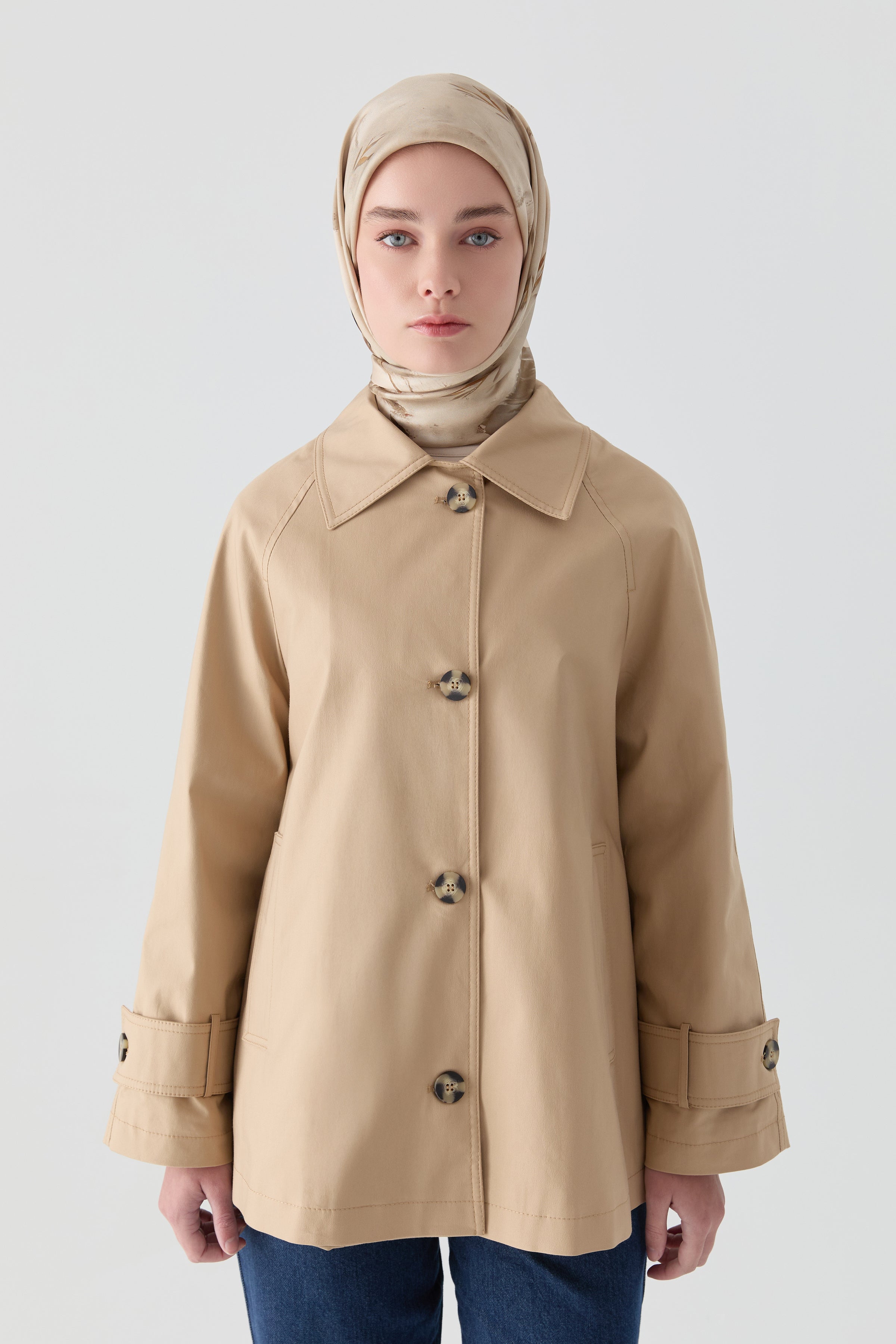 Kısa Trençkot - Camel TUGBA