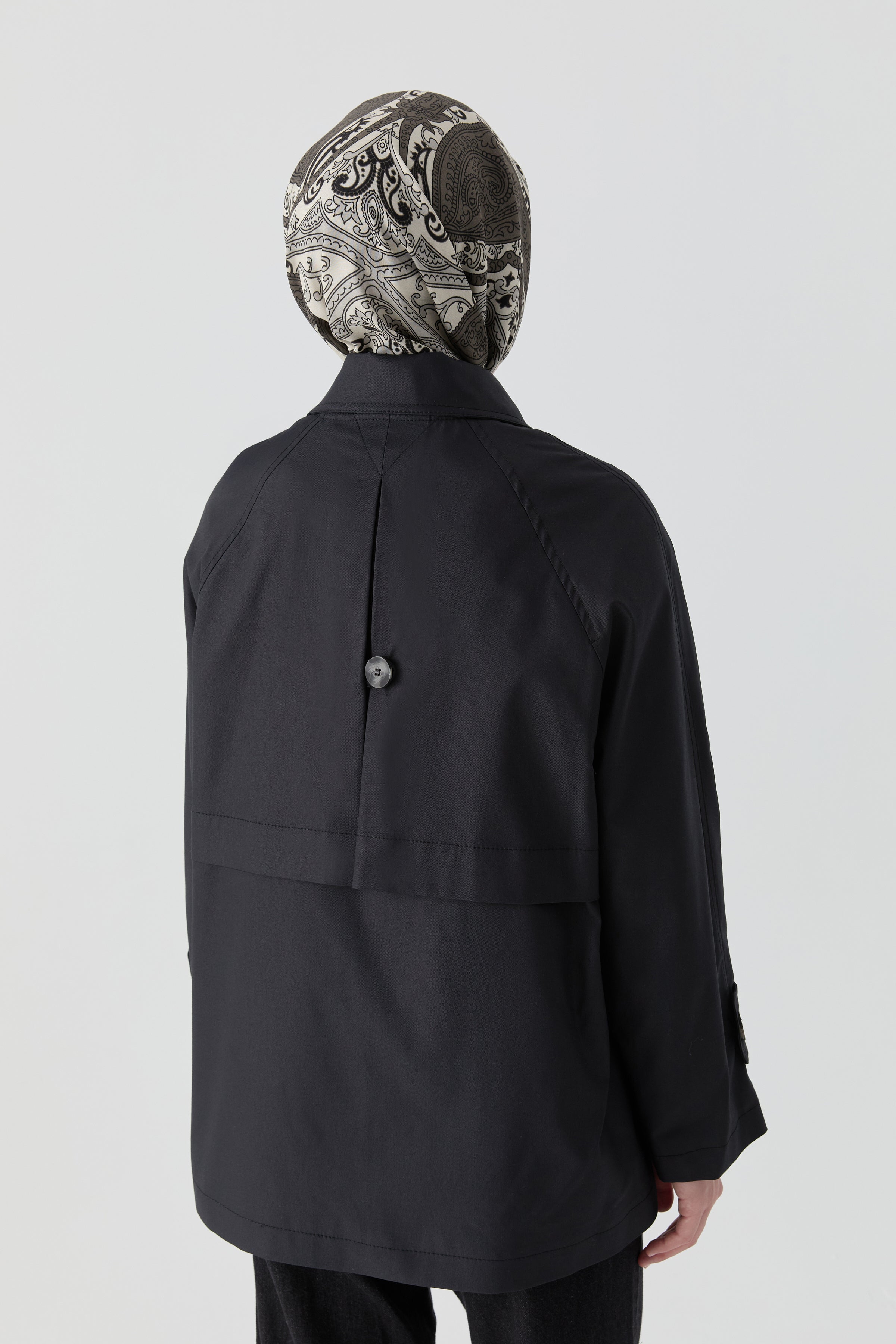 Kısa Trençkot - Siyah TUGBA