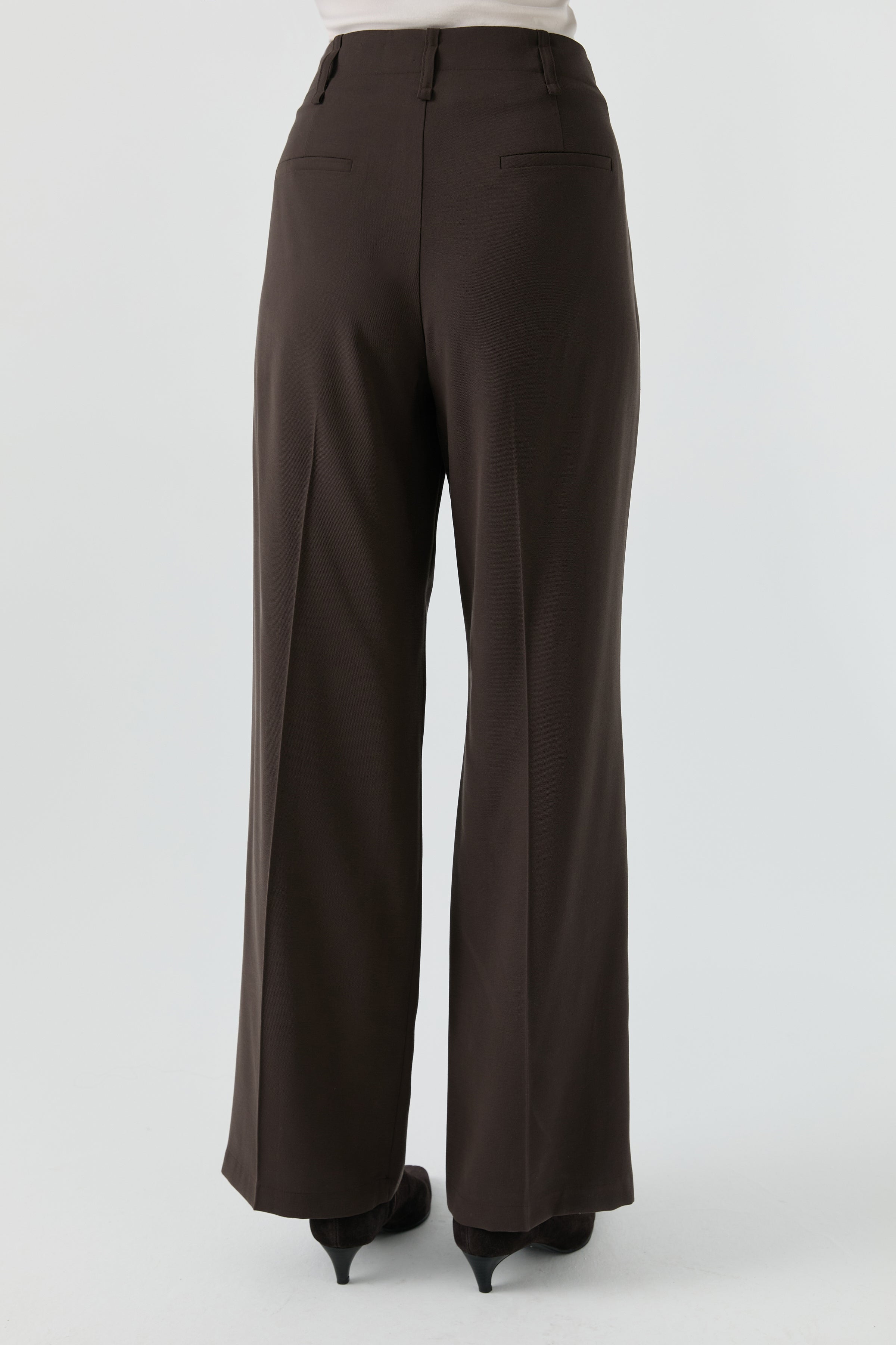 Yüksek Bel Pantolon - Acı Kahve TUGBA