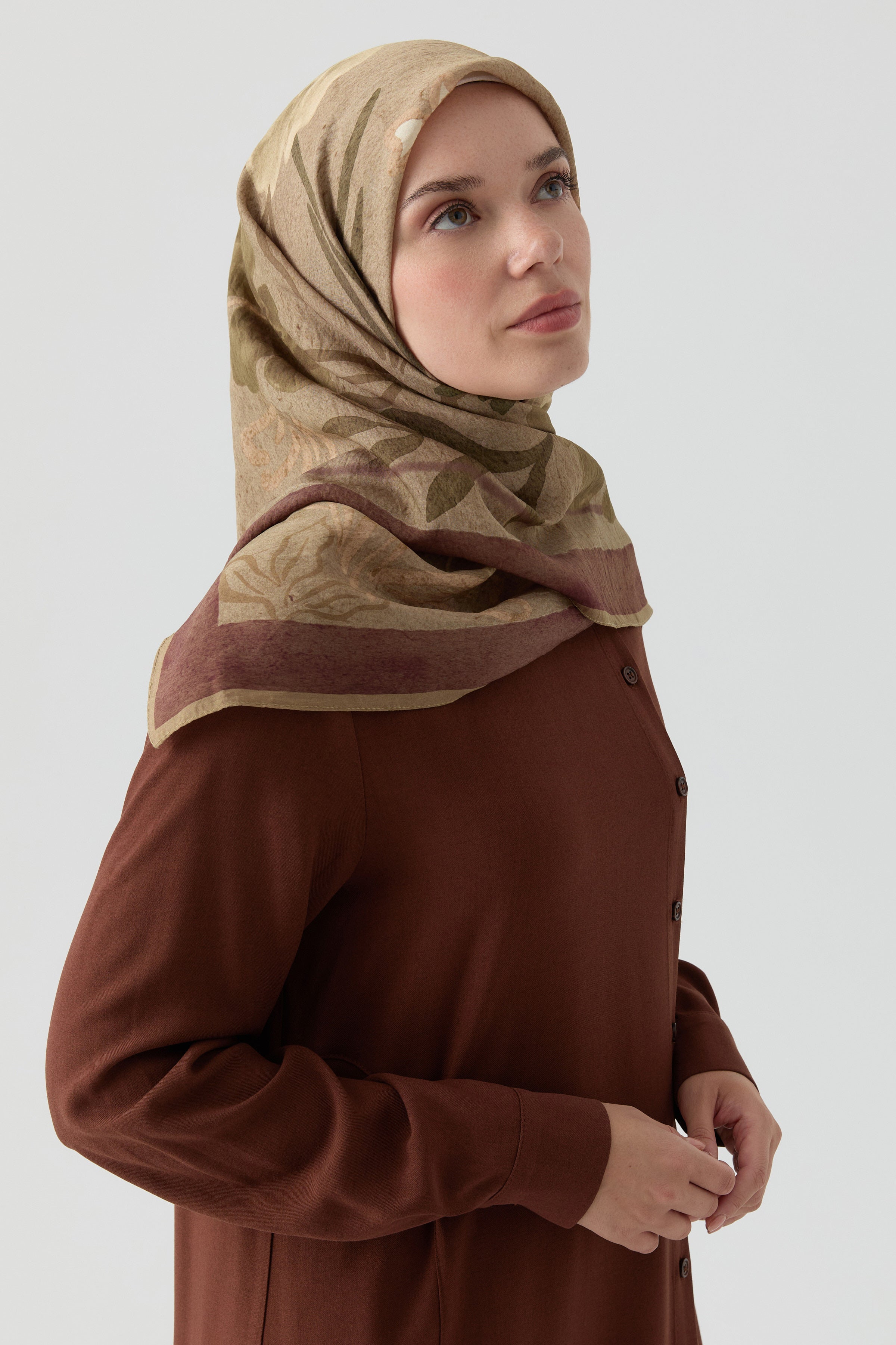 Lalin Natural Eşarp - Toprak TUĞBA