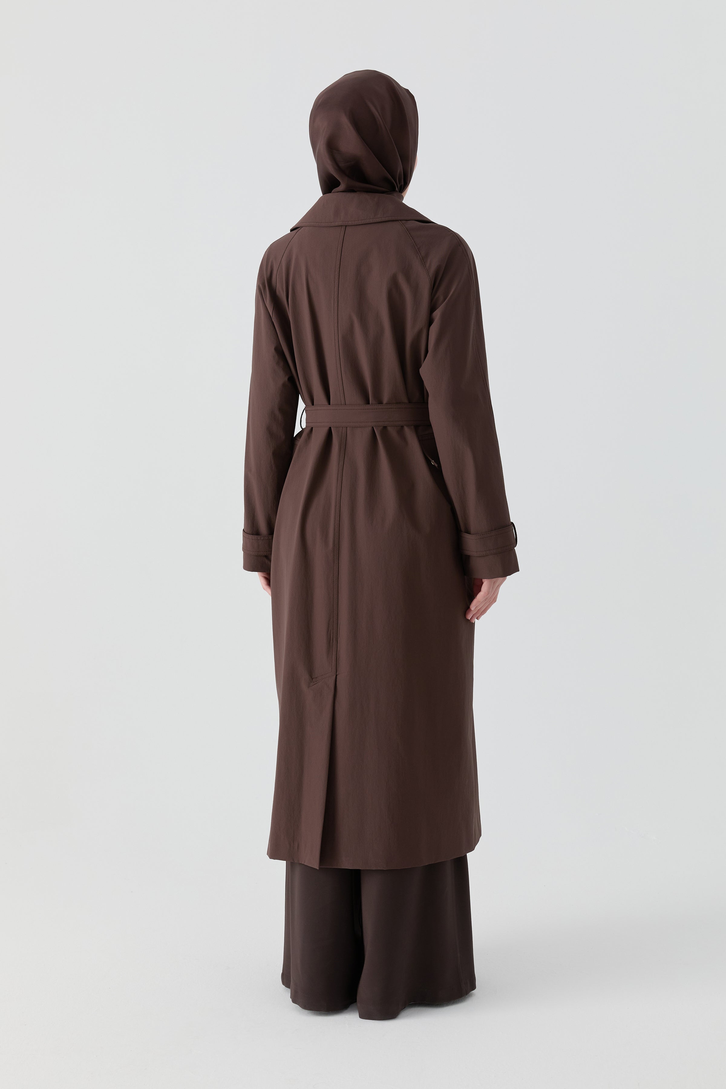 Çıtçıt Kapamalı Trençkot - Kahve TUGBA