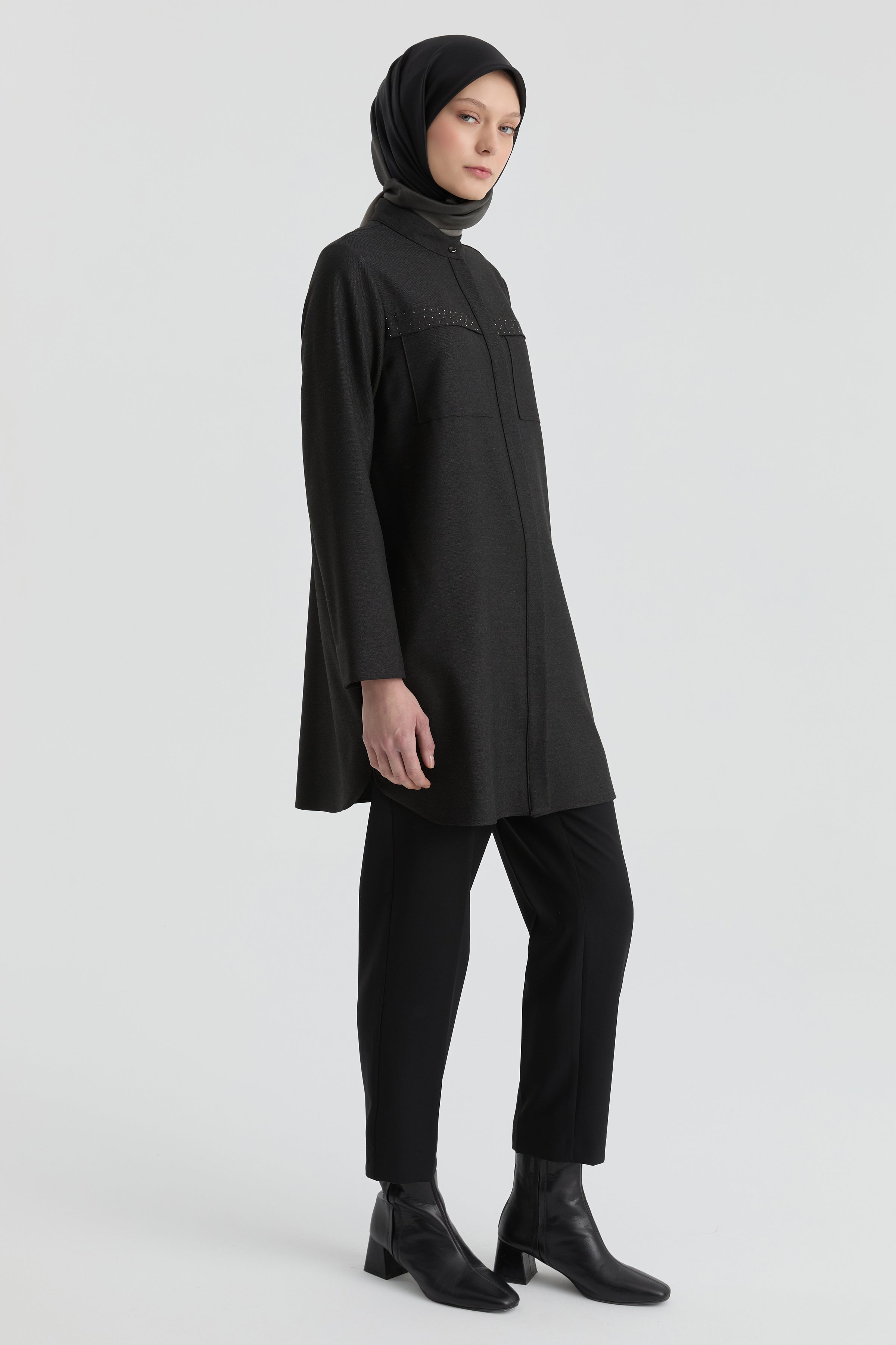 Tek Pile Basic Pantolon - Siyah TUGBA