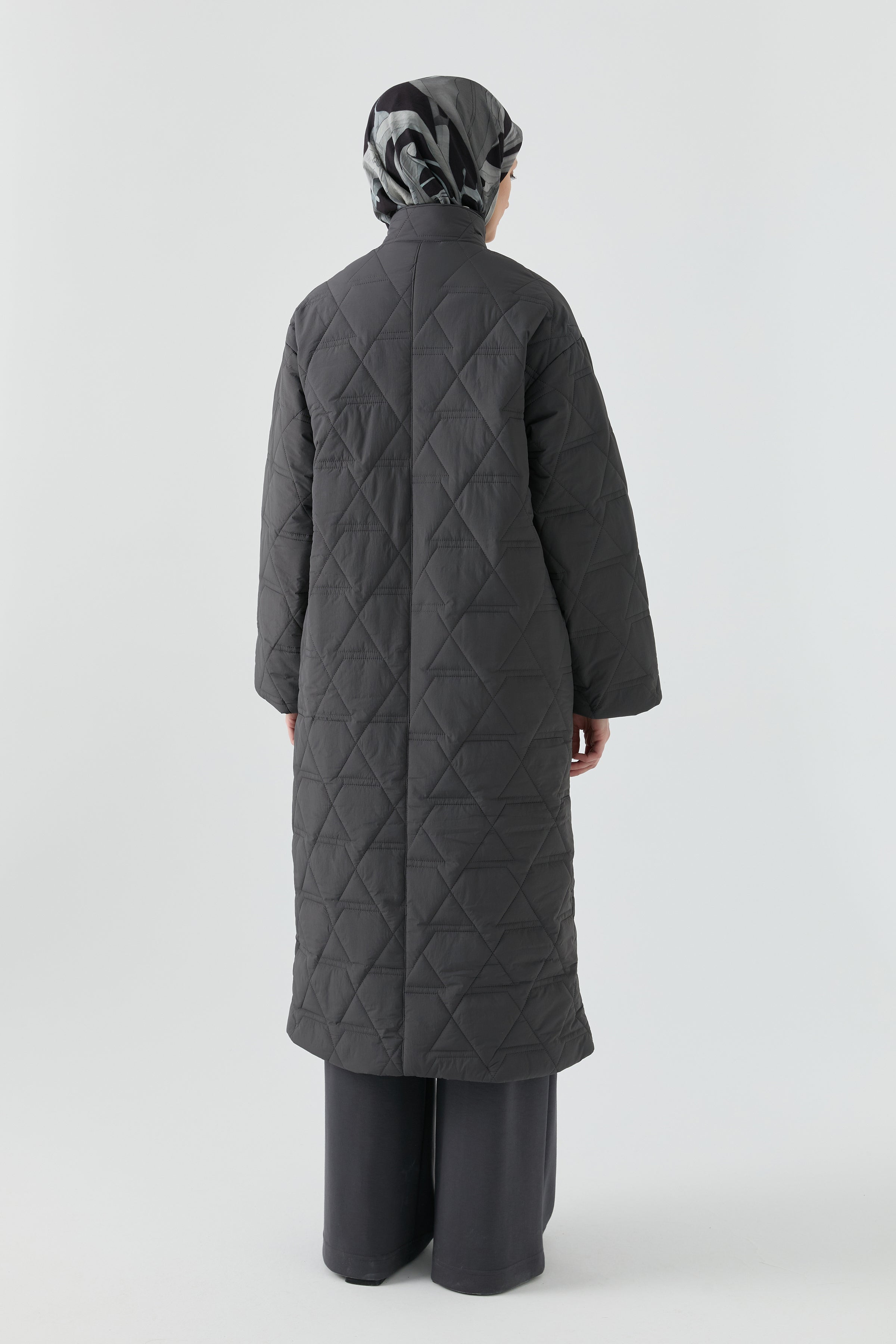 Baklava Desenli Kaban - Antrasit TUGBA