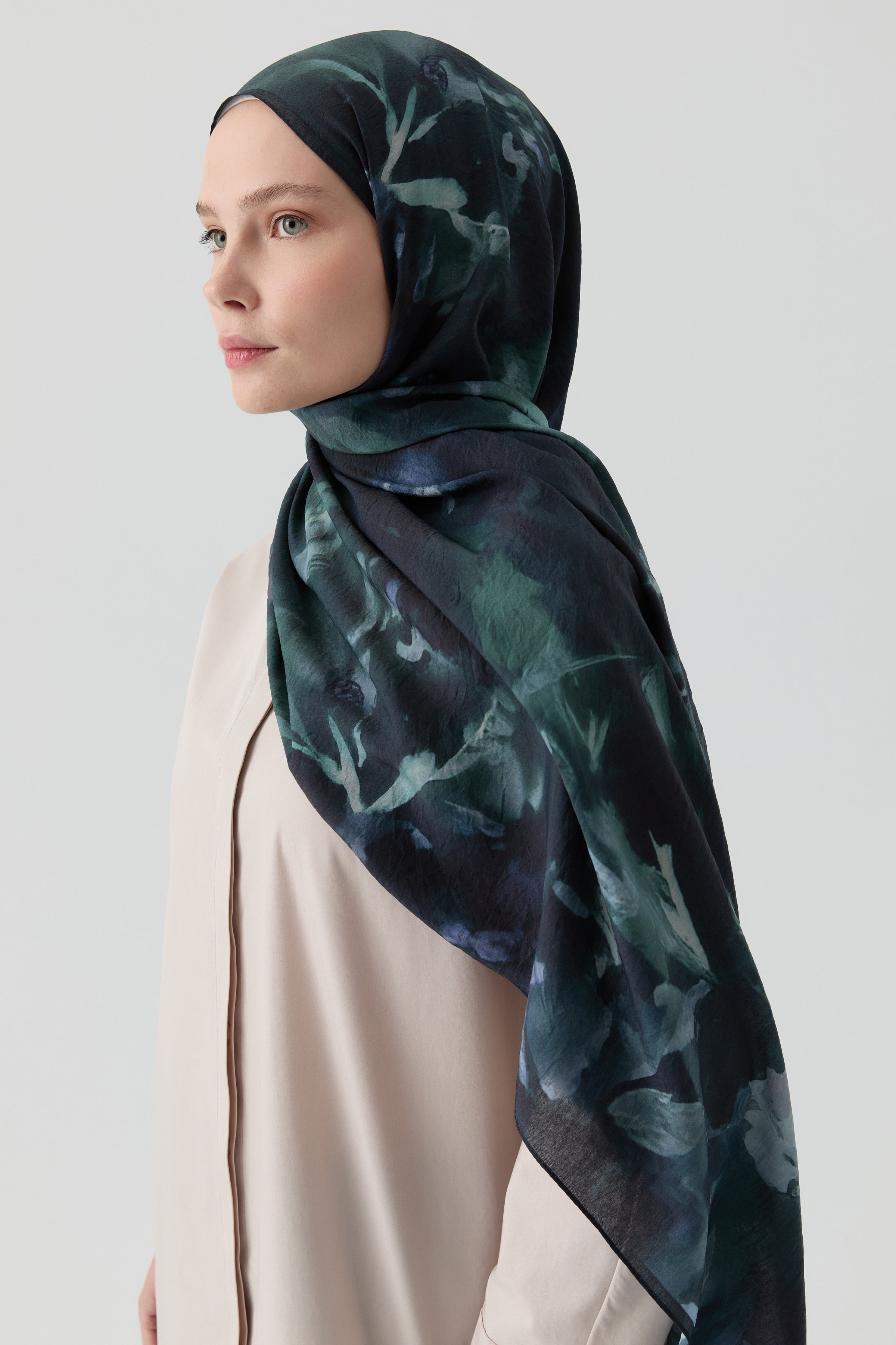 Hülya Natural Şal - Göl Yeşili TUGBA