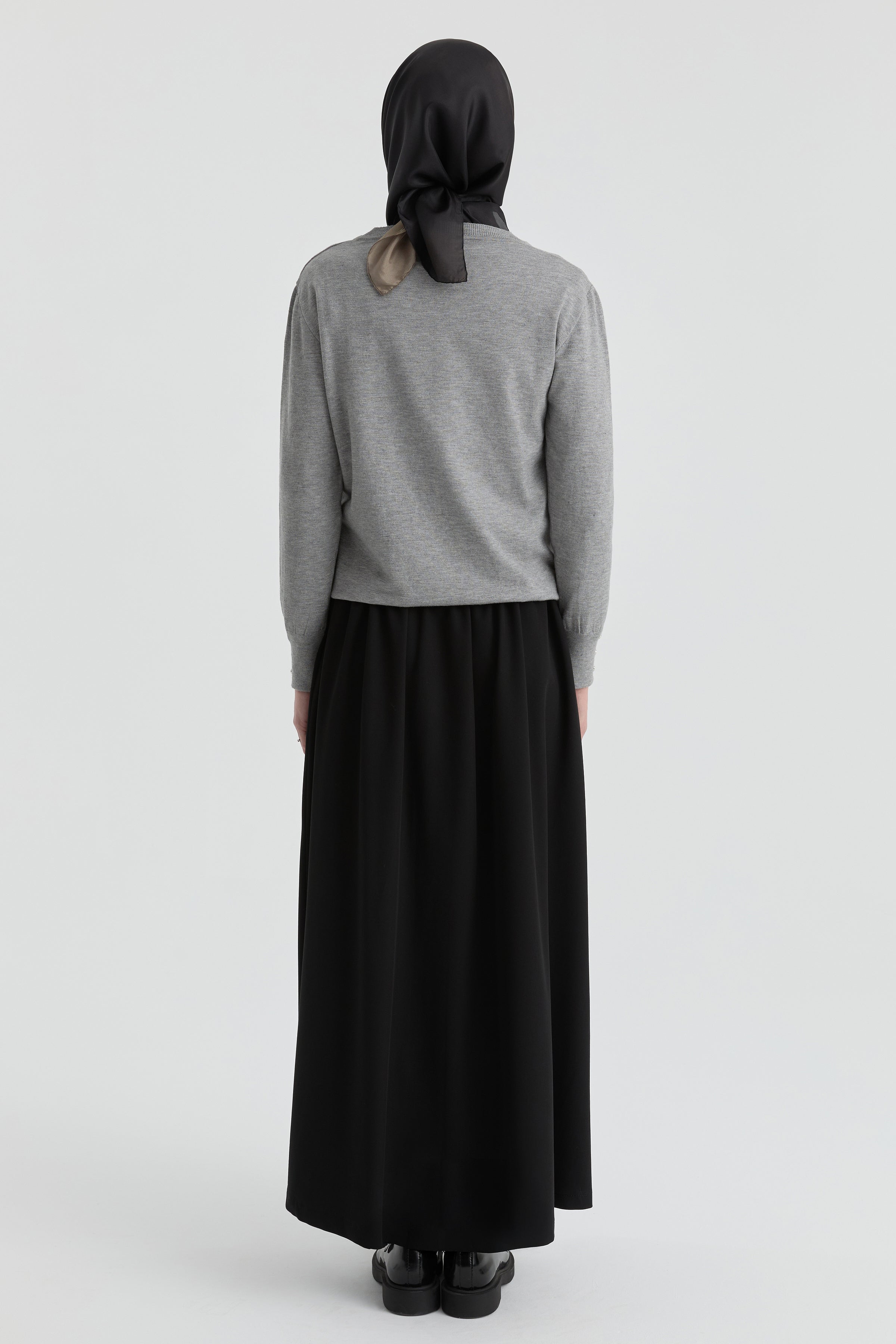 Cep Detaylı Etek - Siyah TUGBA