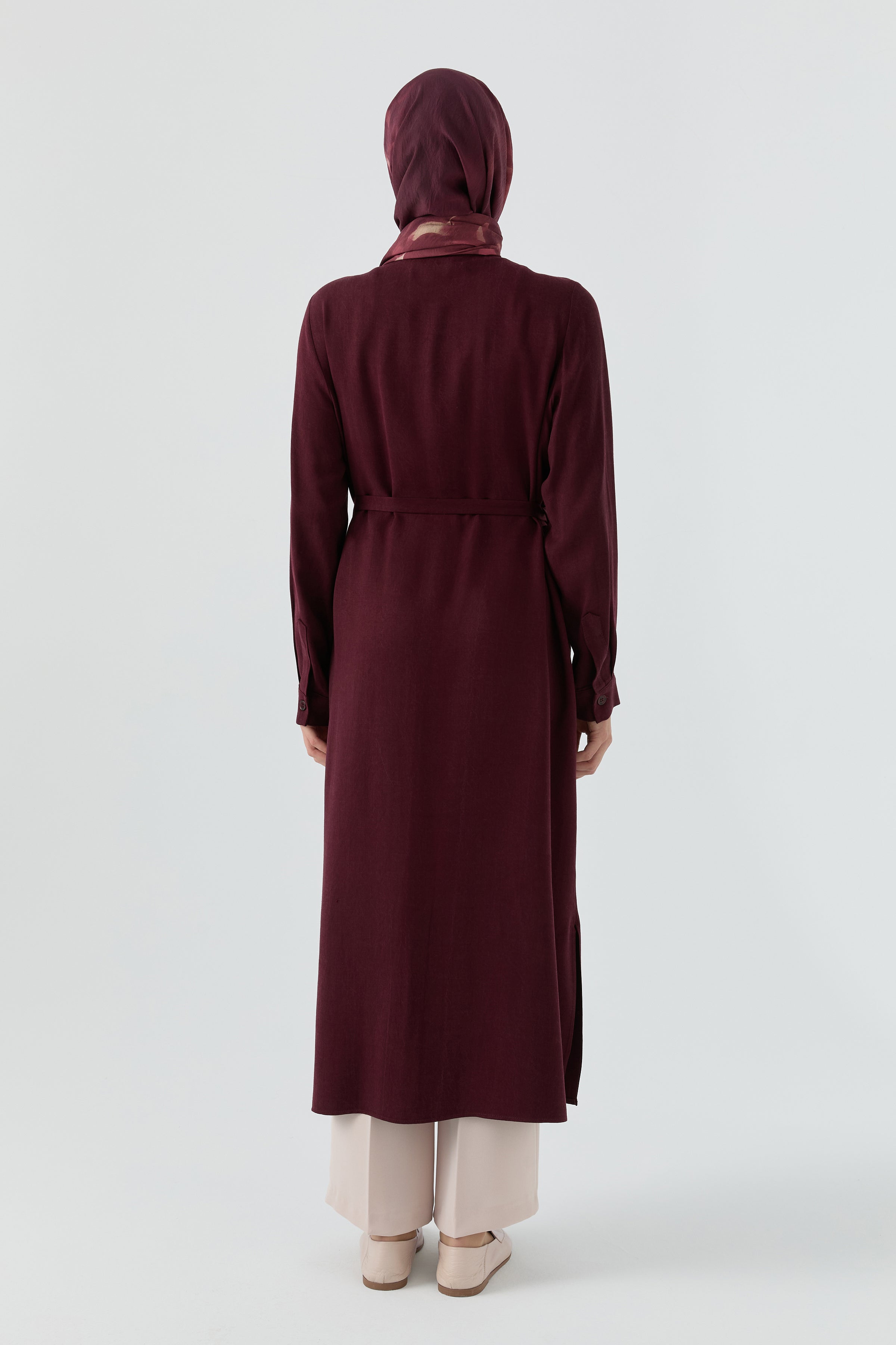 Gizli Patlı Tunik - Bordo TUGBA