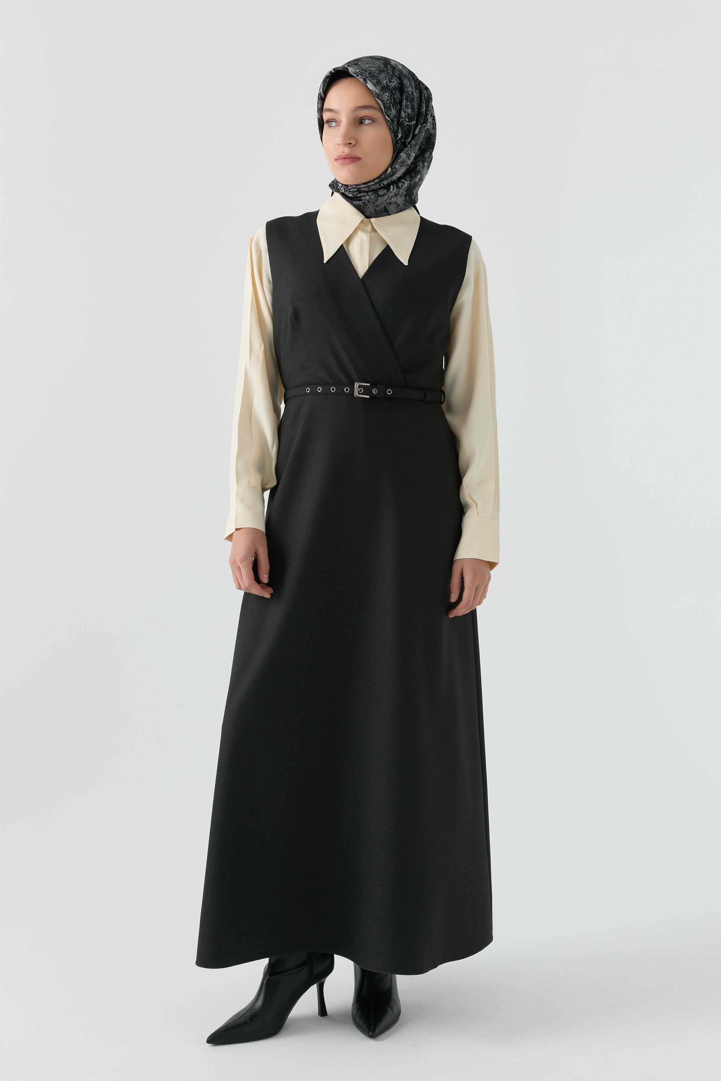 Kemer Detaylı Jile - Antrasit TUGBA