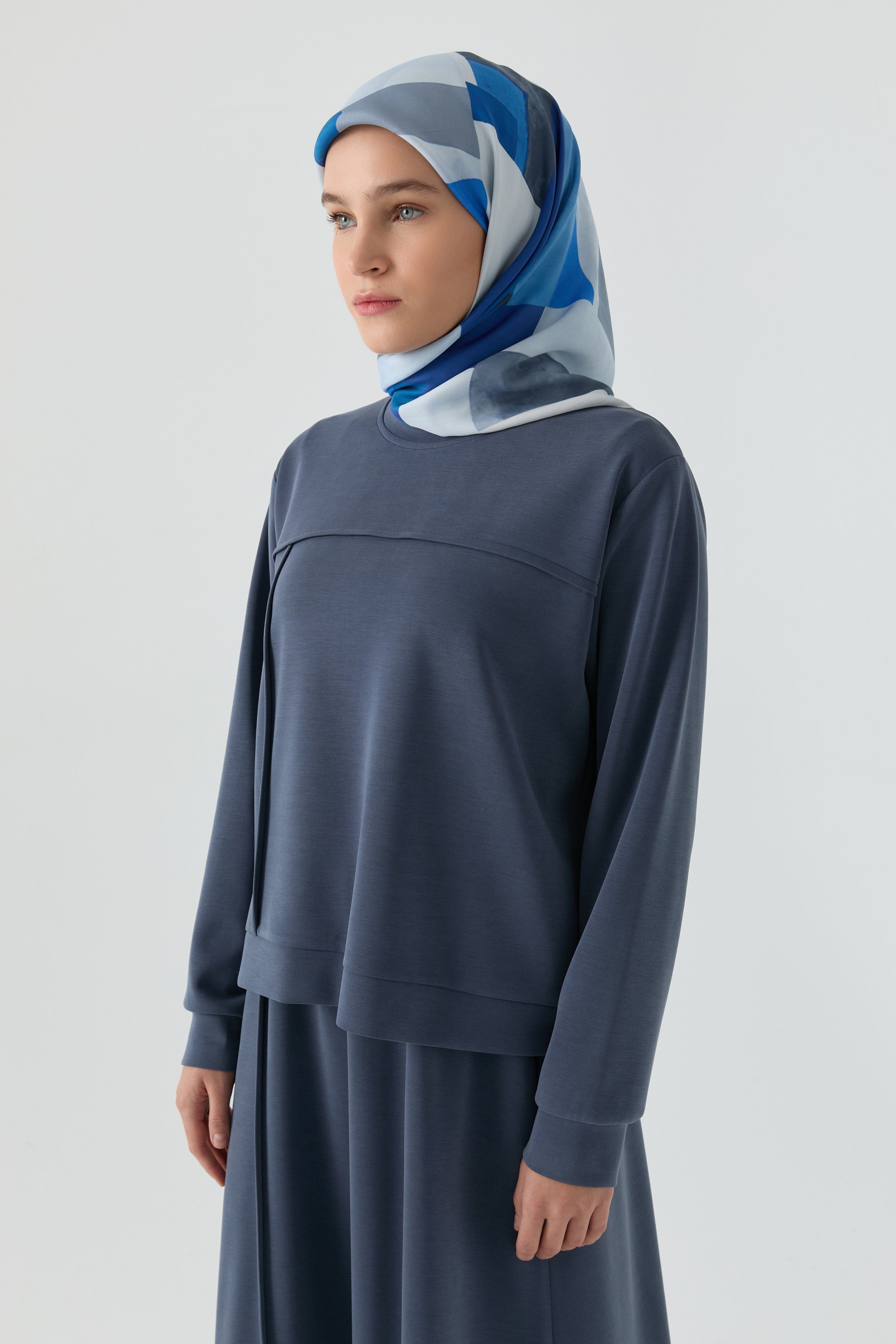 Dikiş Detaylı Takım - İndigo TUGBA