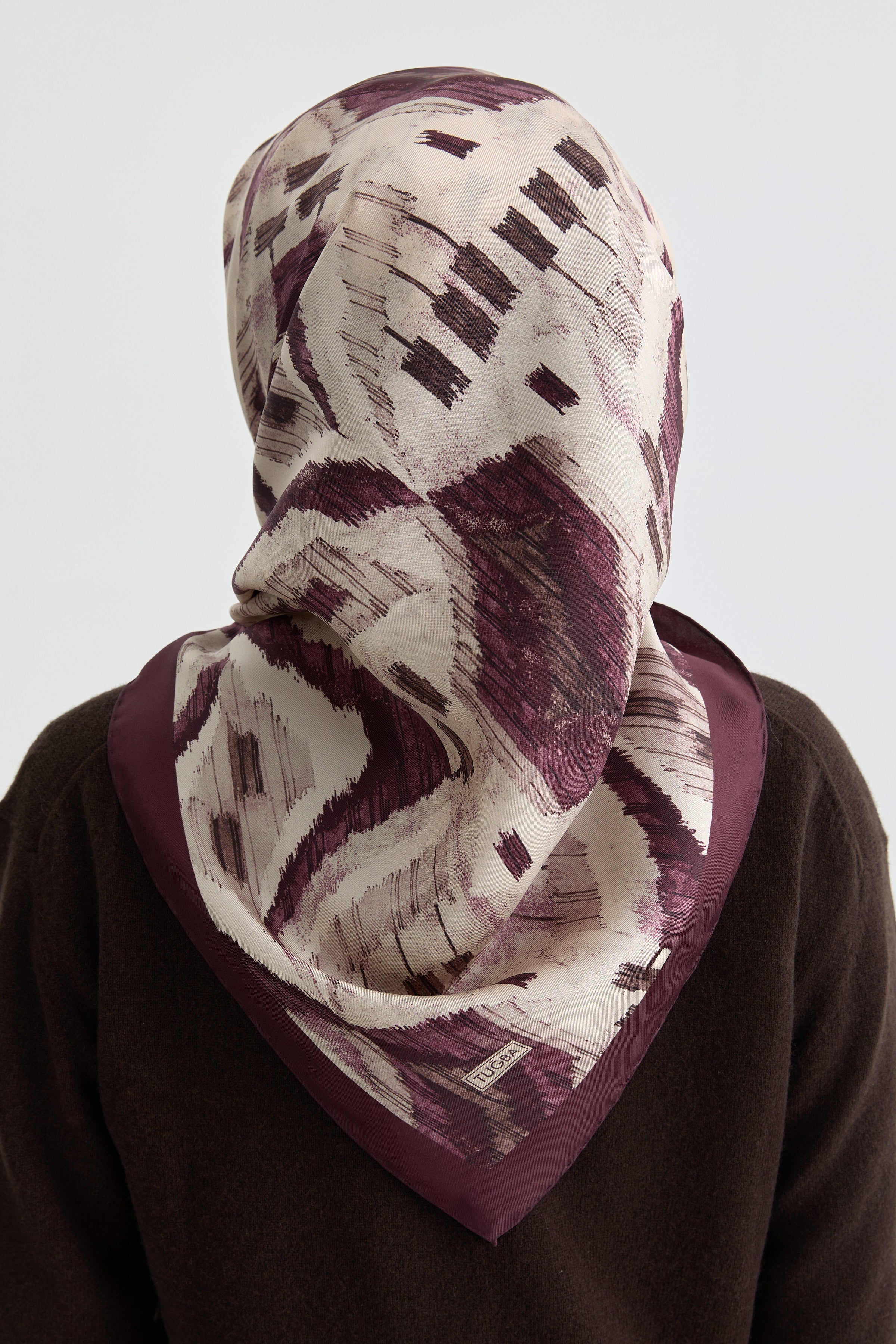 Didar Twill İpek Eşarp - Mürdüm TUGBA