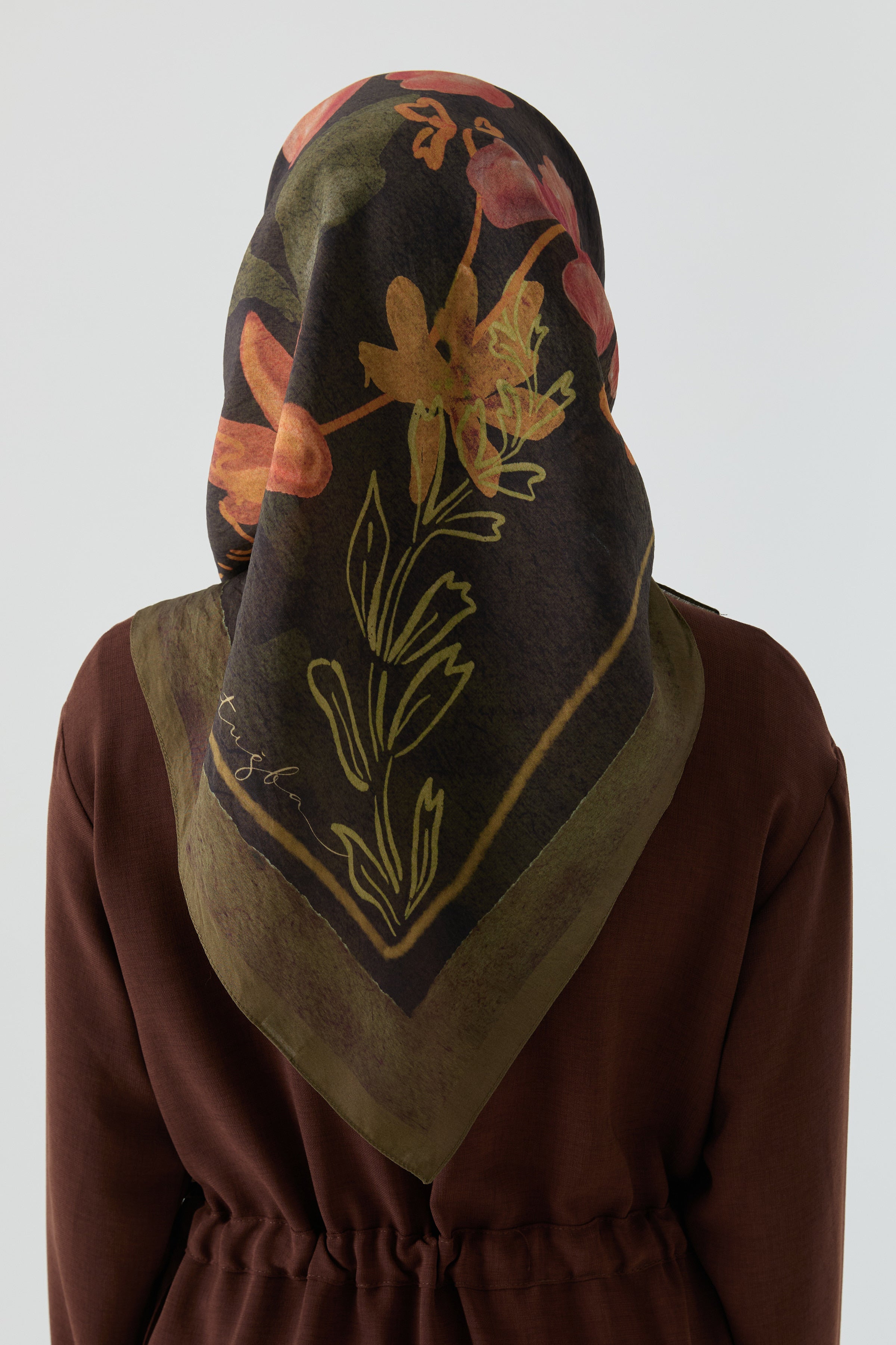 Lalin Natural Eşarp - Haki TUGBA