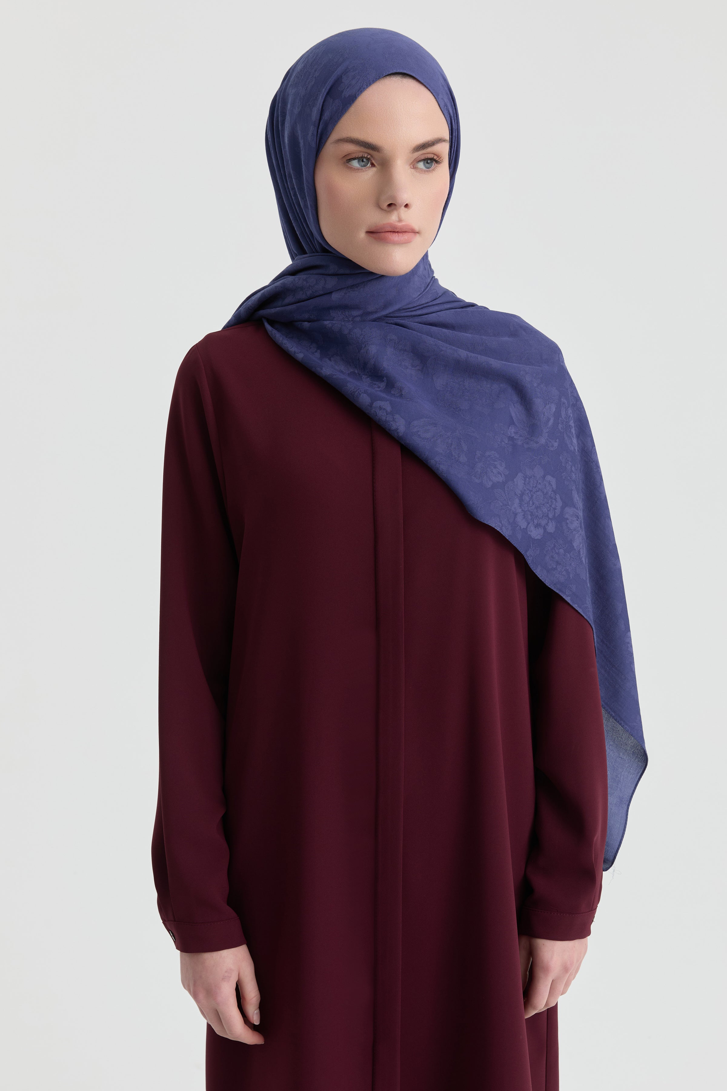 Roza Jakar Şal - İndigo TUGBA
