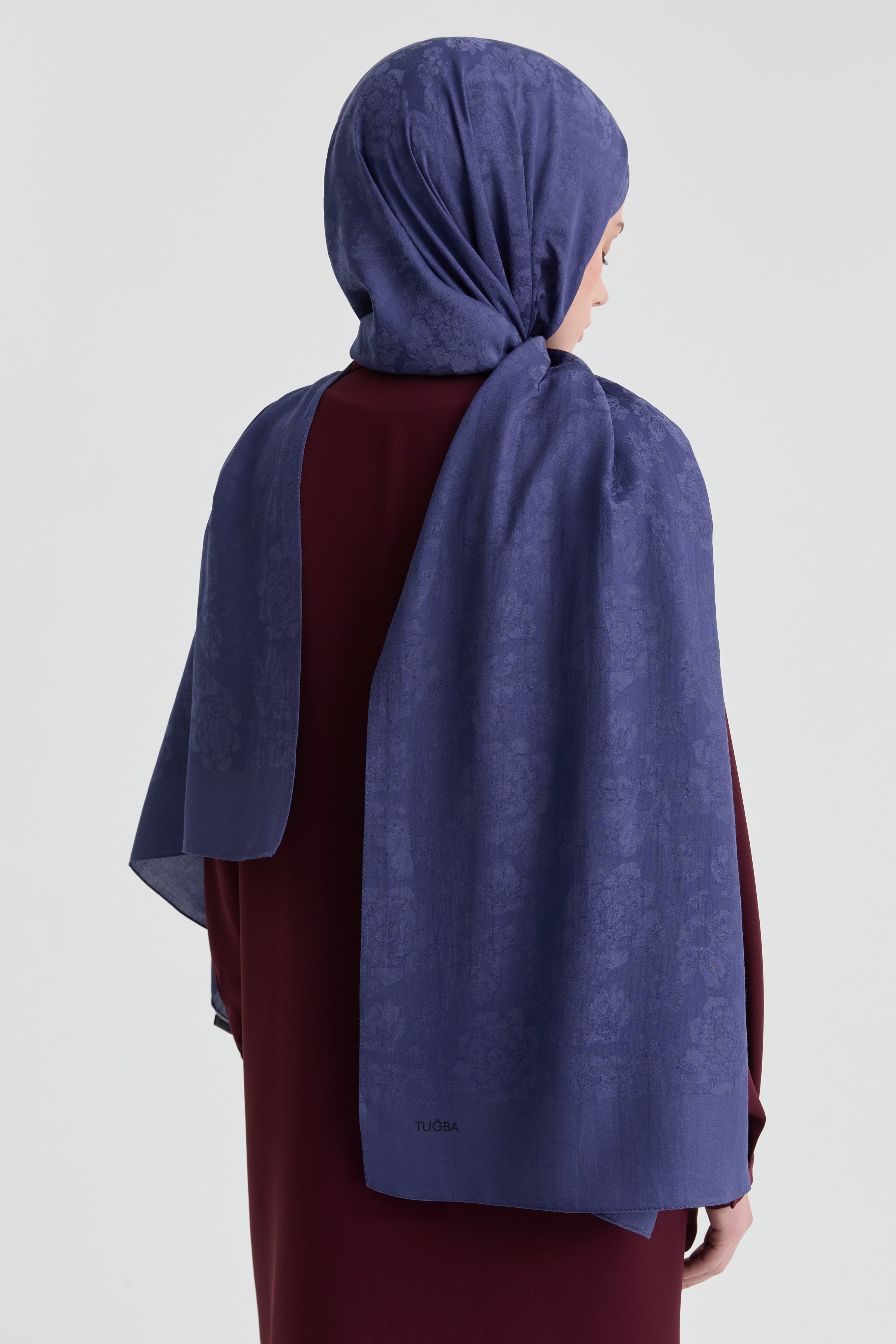 Roza Jakar Şal - İndigo TUGBA