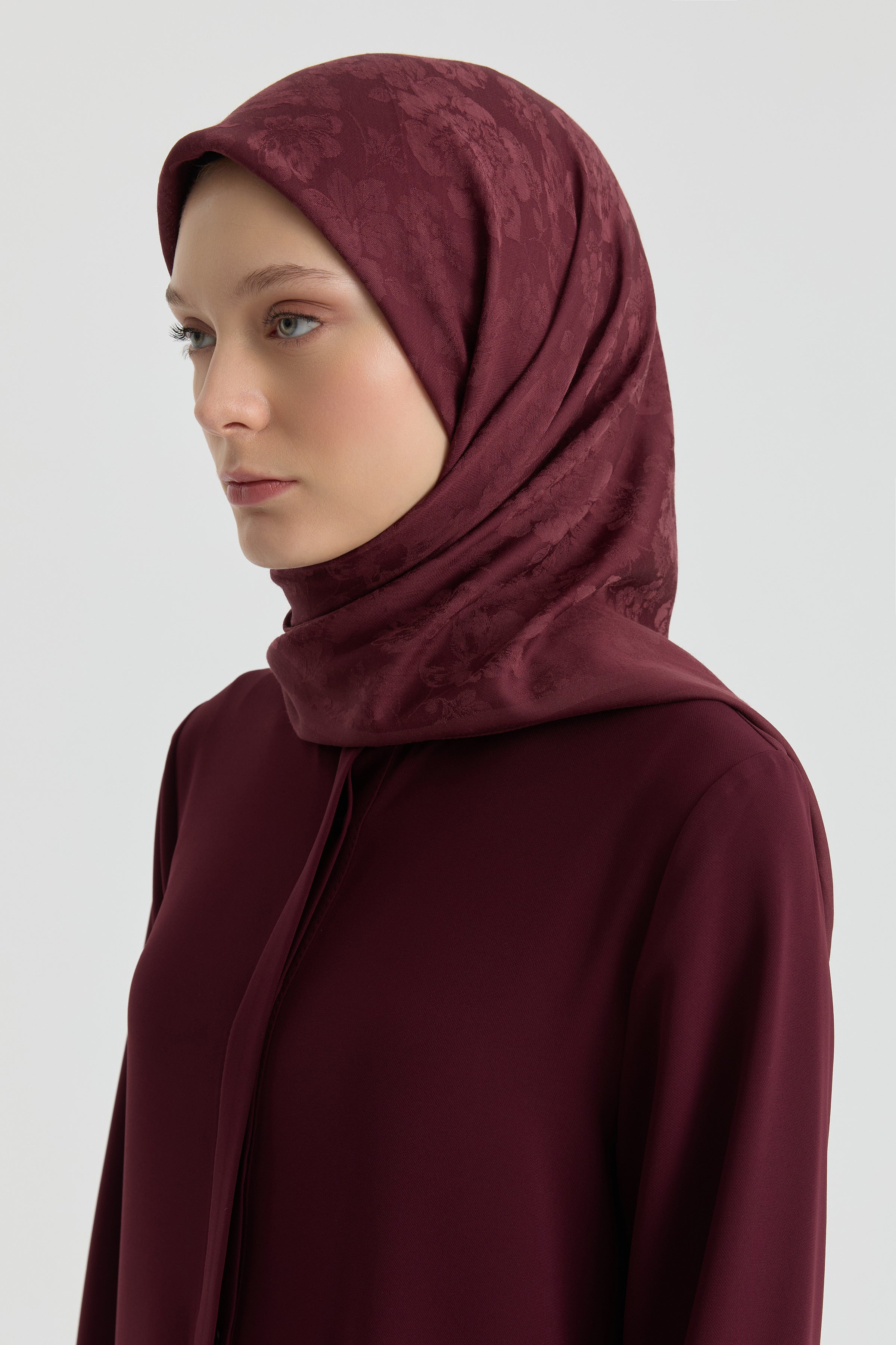 Roza Jakar Eşarp - Bordo TUGBA