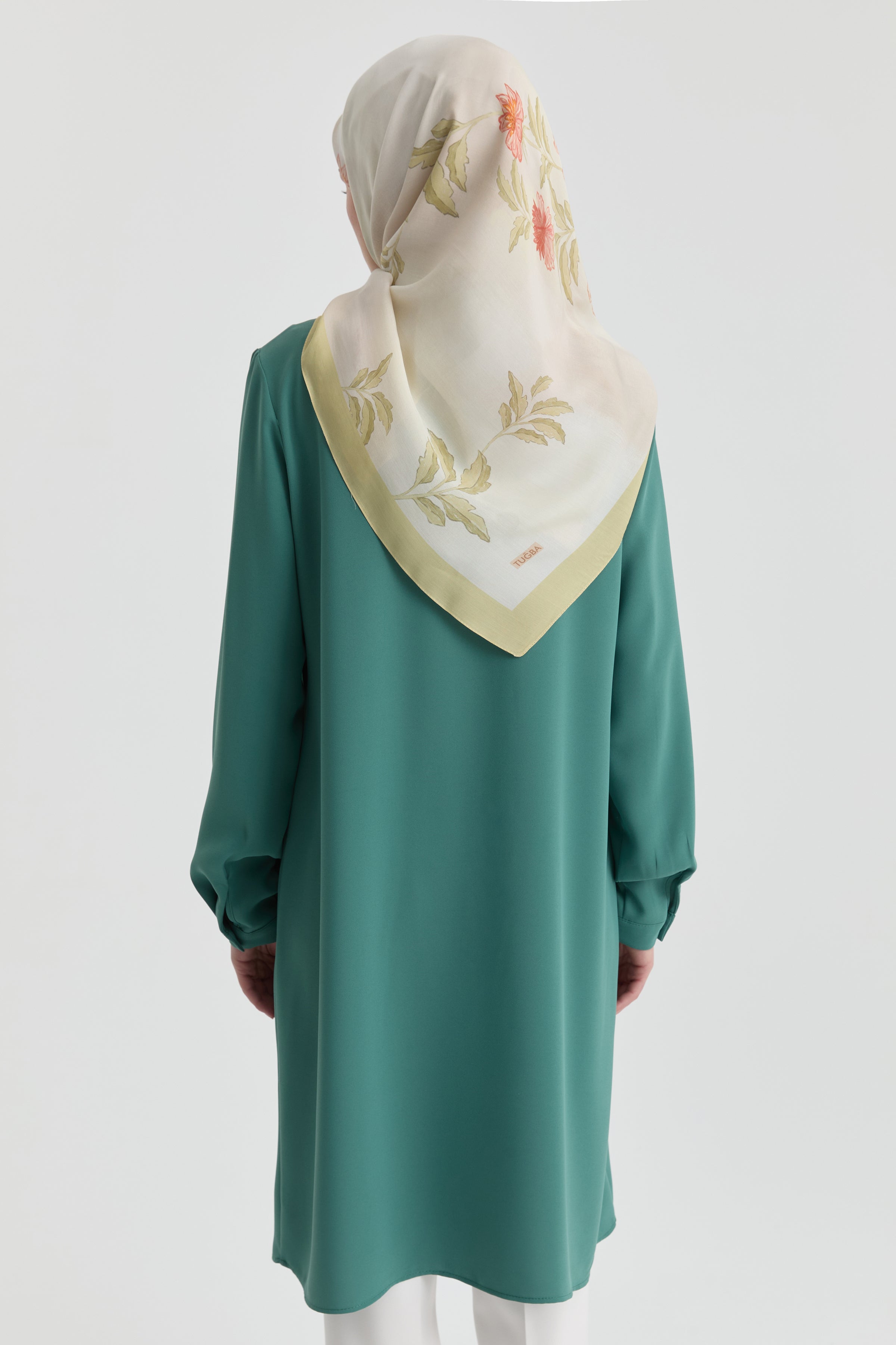 Hakim Yaka Gizli Patlı Tunik - Mint TUGBA