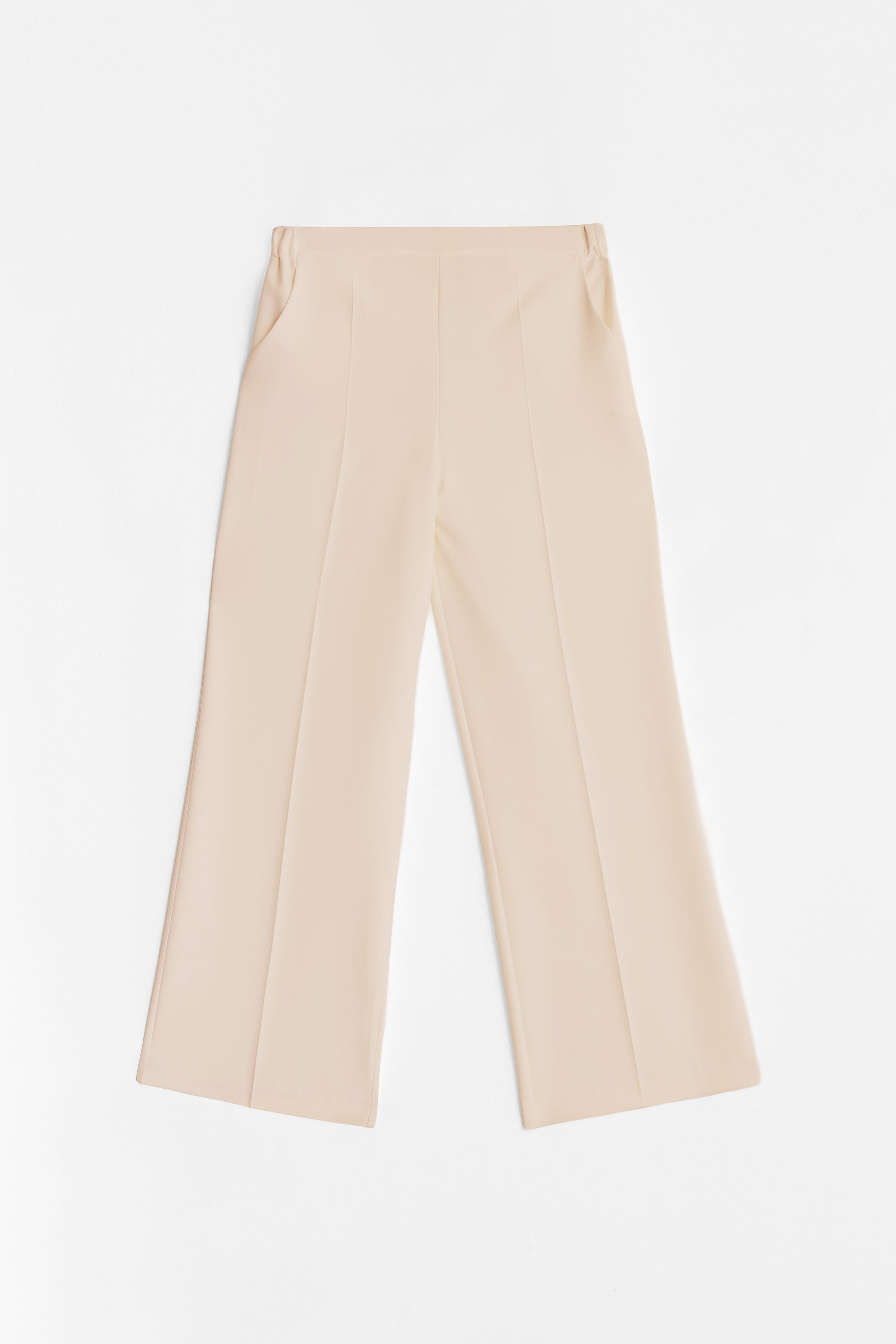 Beli Lastikli Culotte Pantolon - Bej TUĞBA