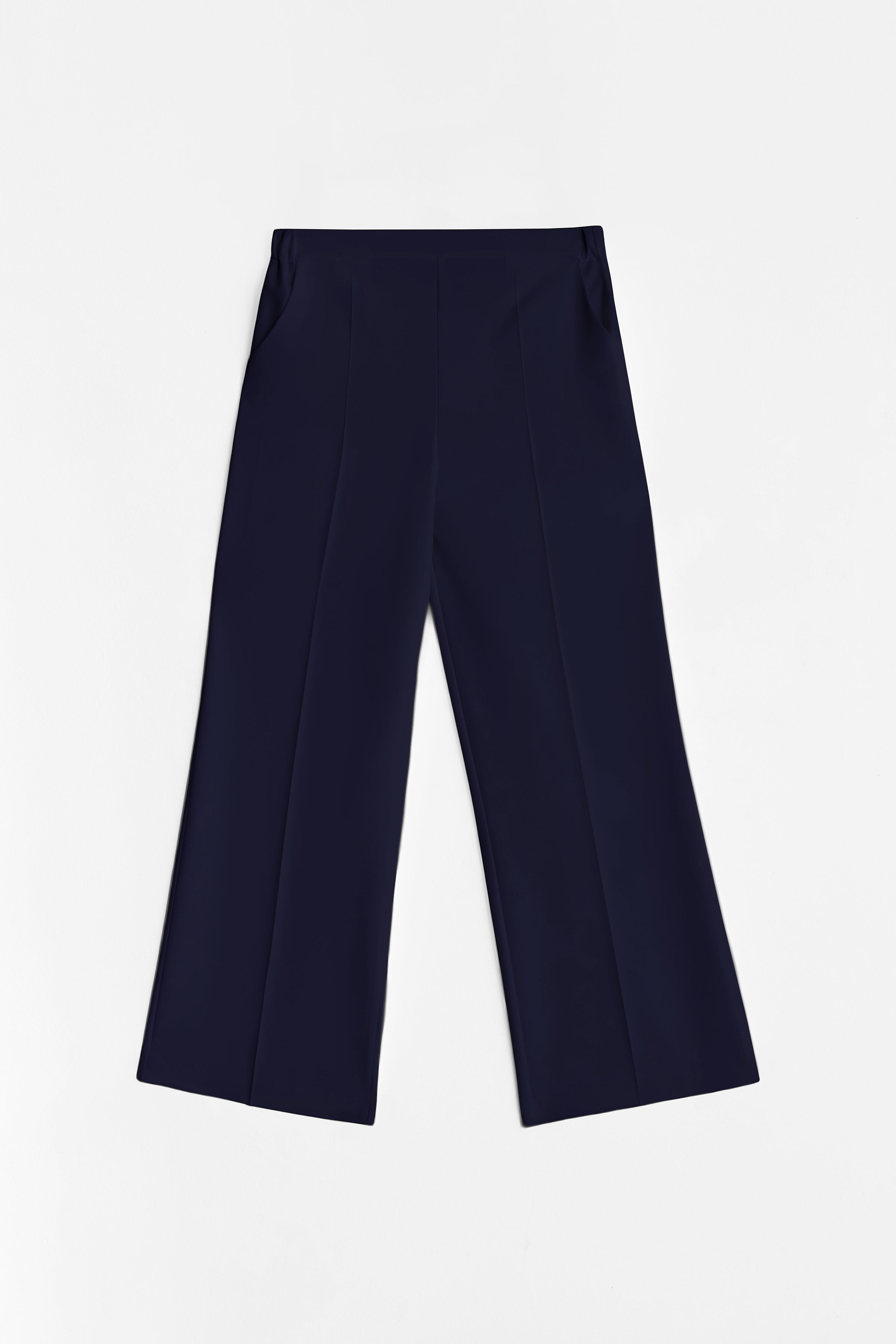 Beli Lastikli Culotte Pantolon - Lacivert TUĞBA