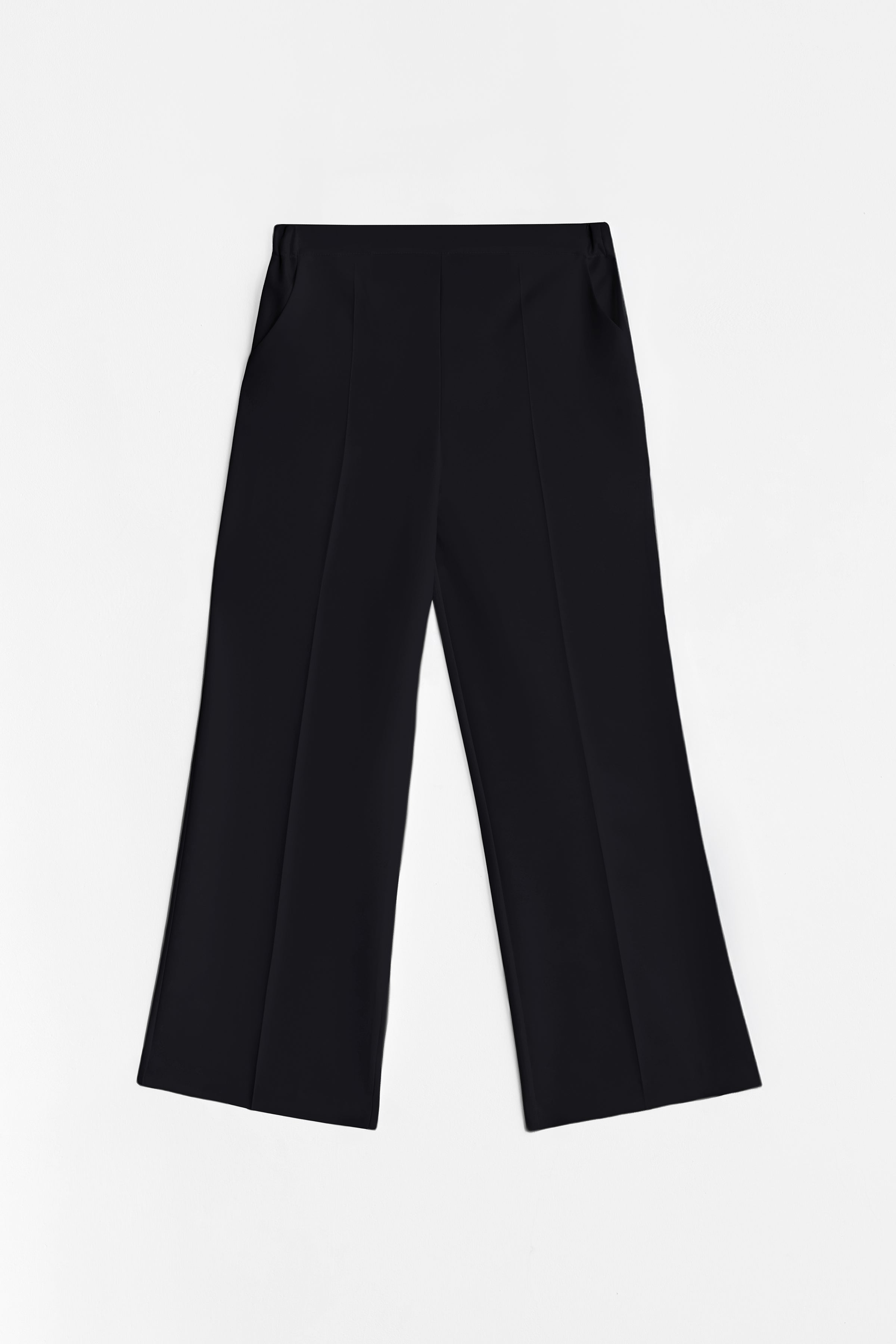 Beli Lastikli Culotte Pantolon - Siyah TUĞBA