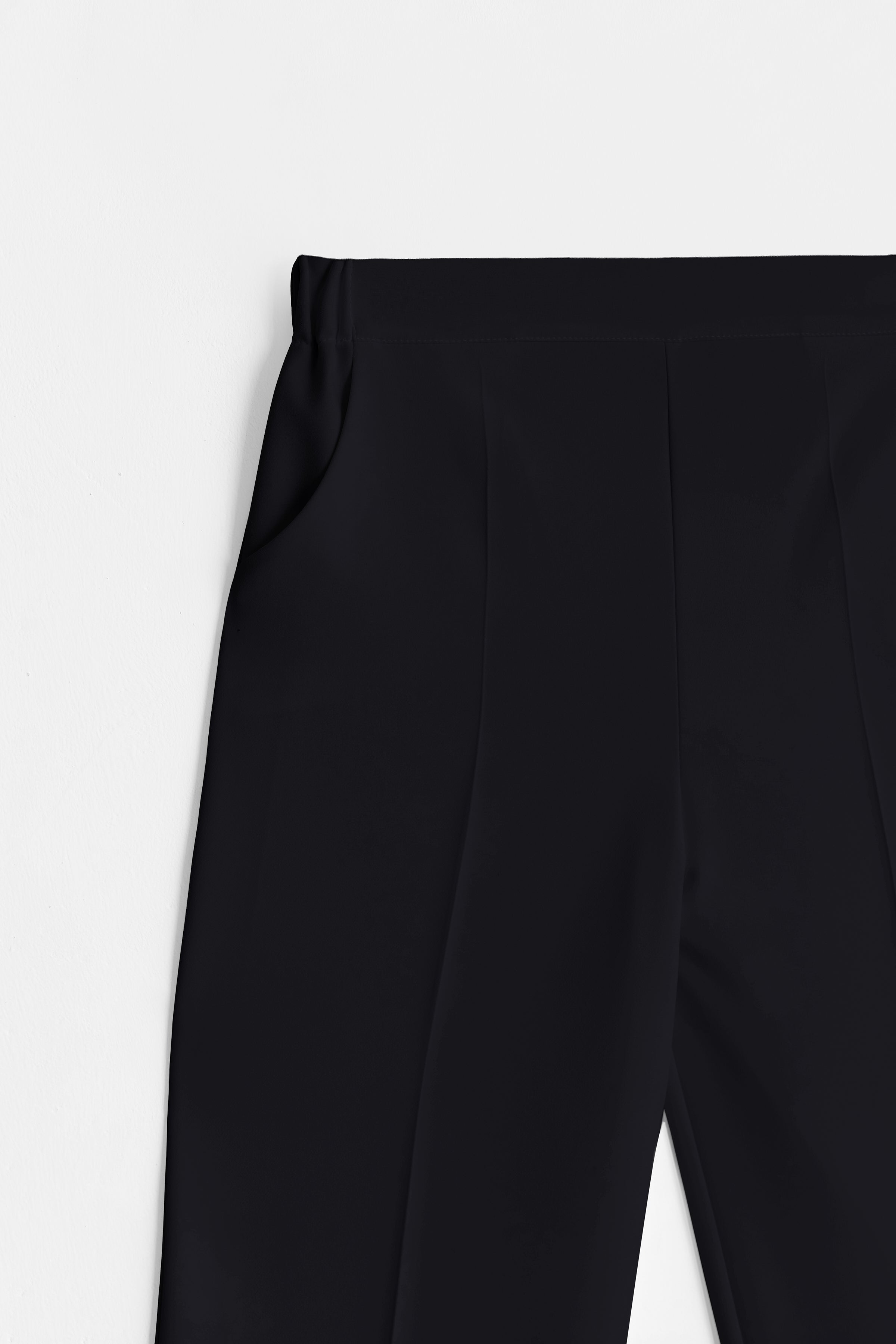 Beli Lastikli Culotte Pantolon - Siyah TUĞBA