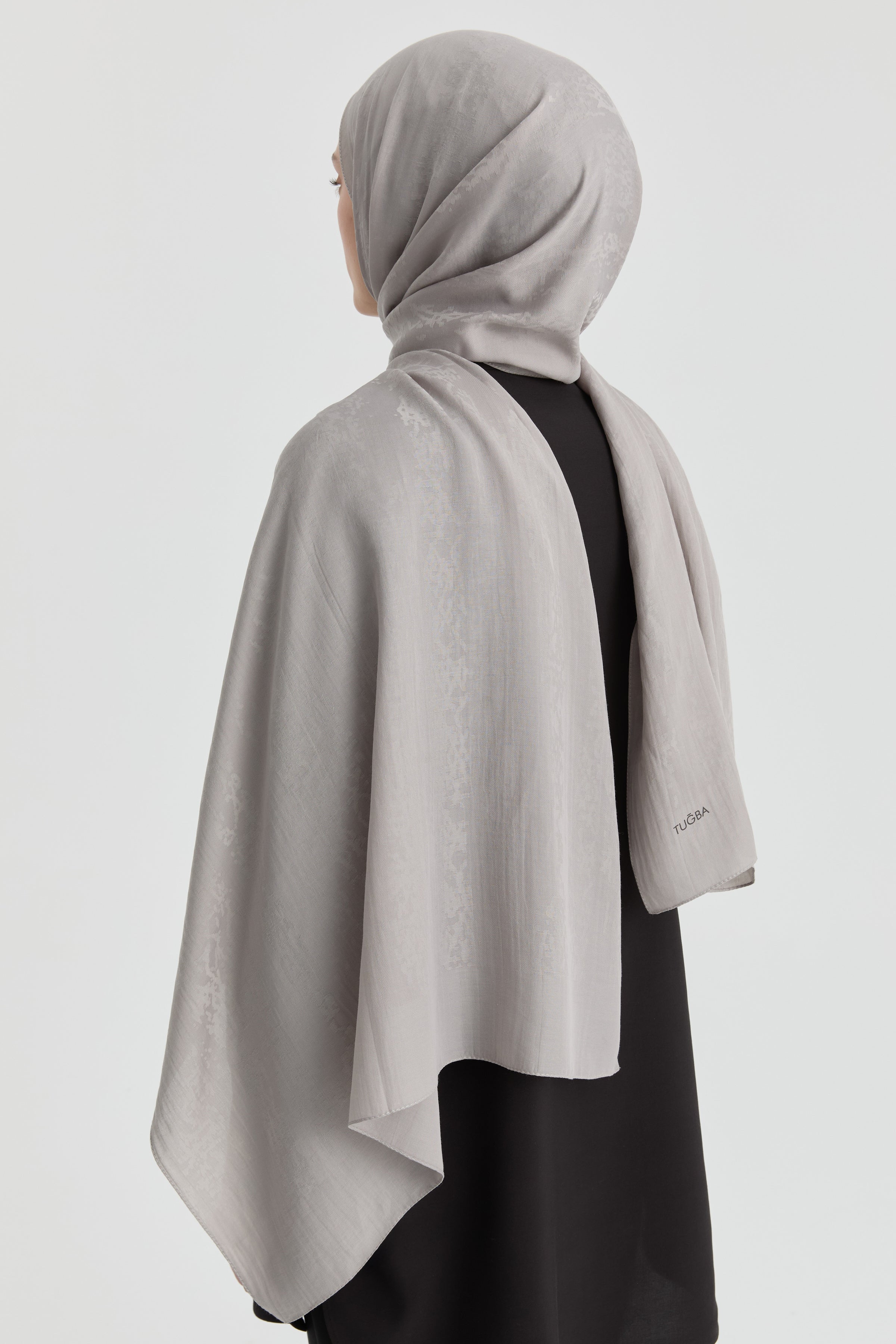 Efsun Jakar Şal - Gri TUGBA