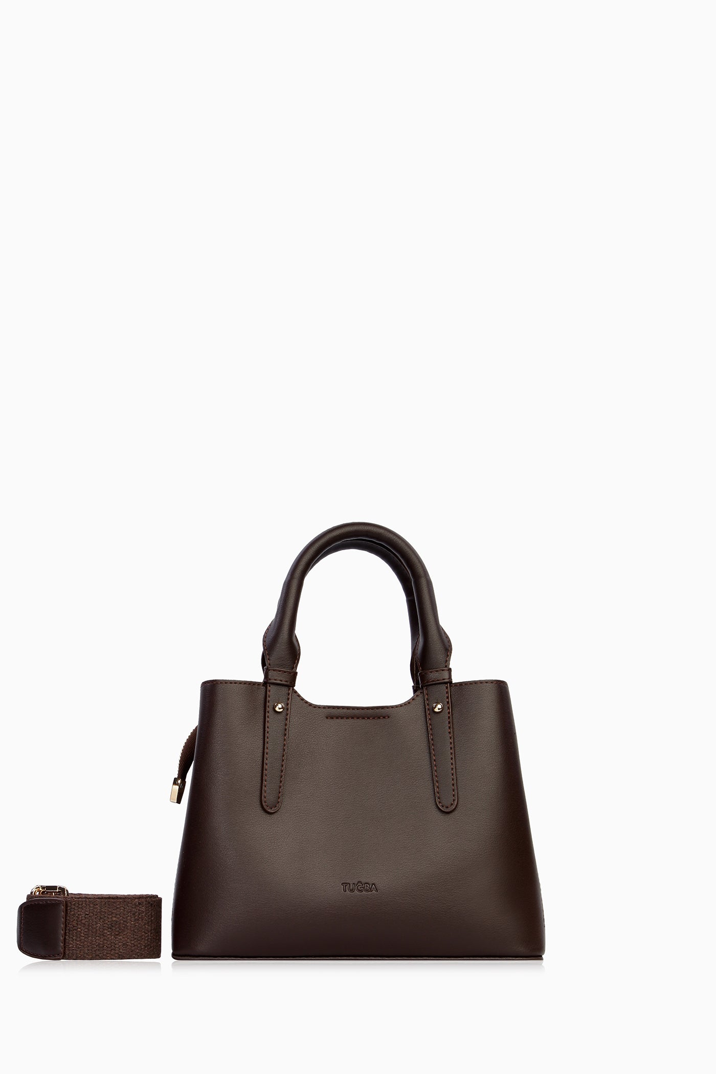 Dikiş Detaylı Kol Çantası - Acı Kahve TUGBA