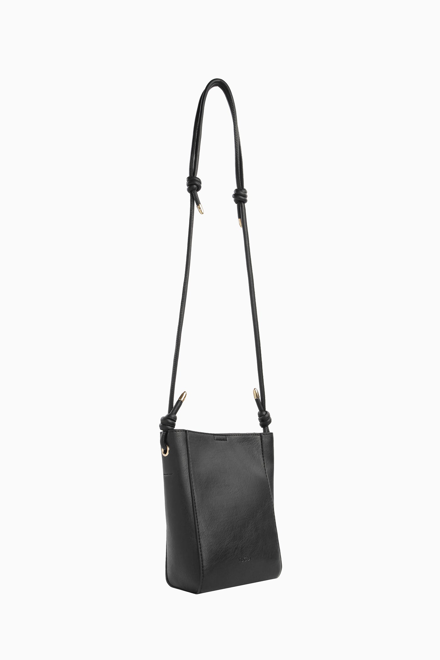 İnce Askılı Ortası Dikişli Çanta - Siyah TUGBA