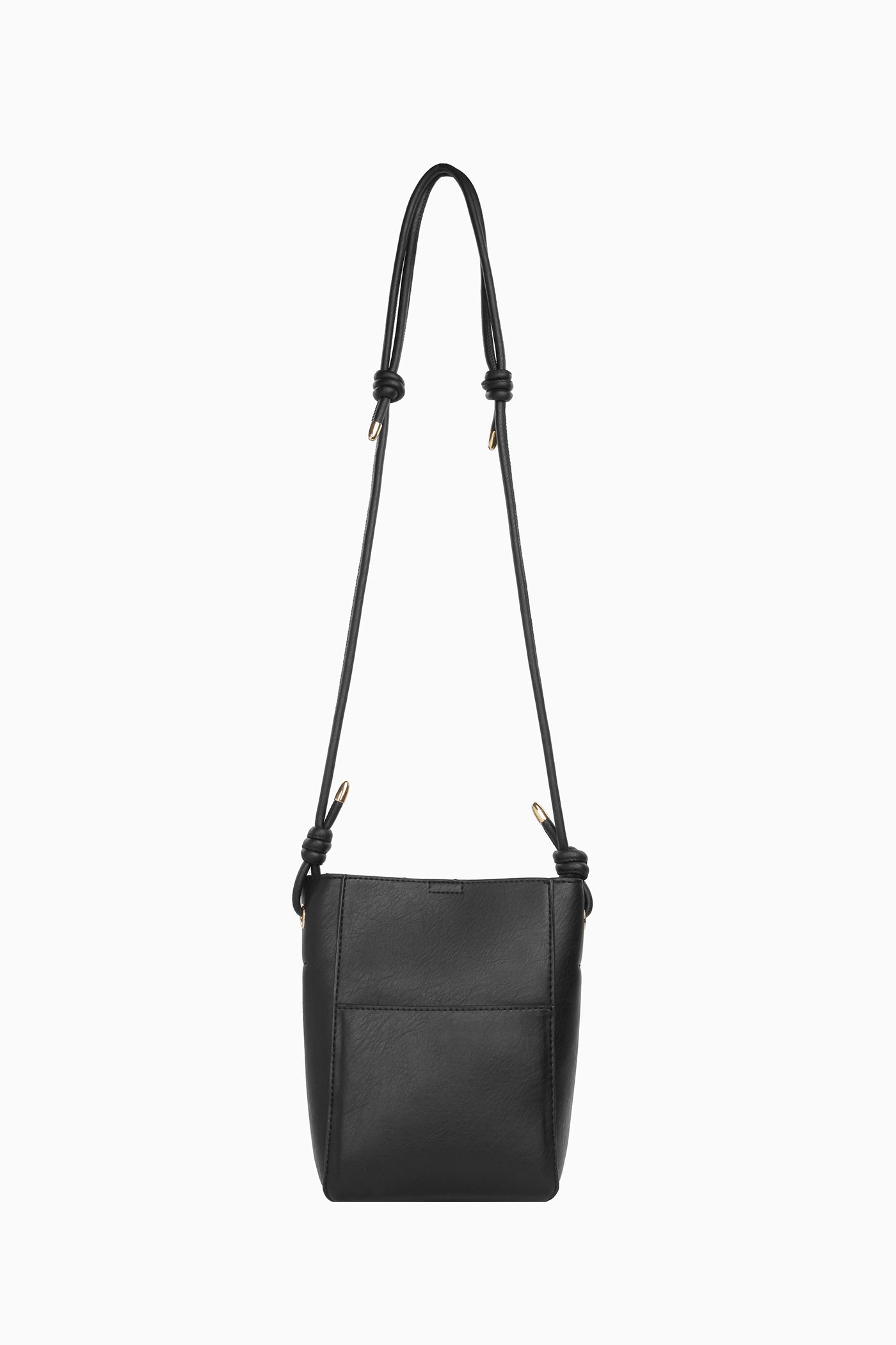 İnce Askılı Ortası Dikişli Çanta - Siyah TUGBA