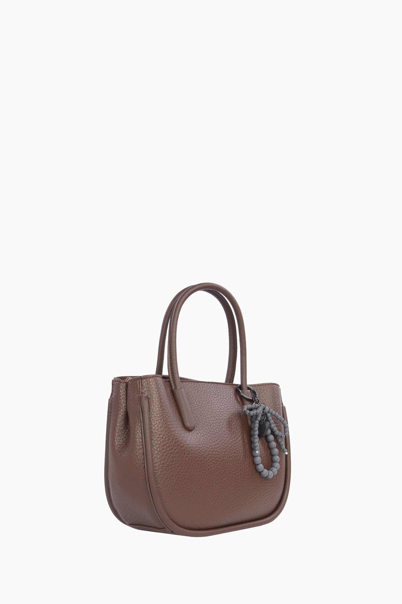 Örgü Detaylı Askılı Çanta - Kahve TUGBA