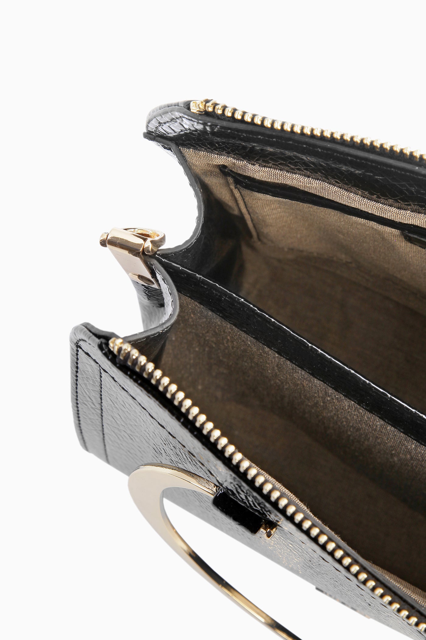 Gold Kulplu Çanta - Siyah TUGBA